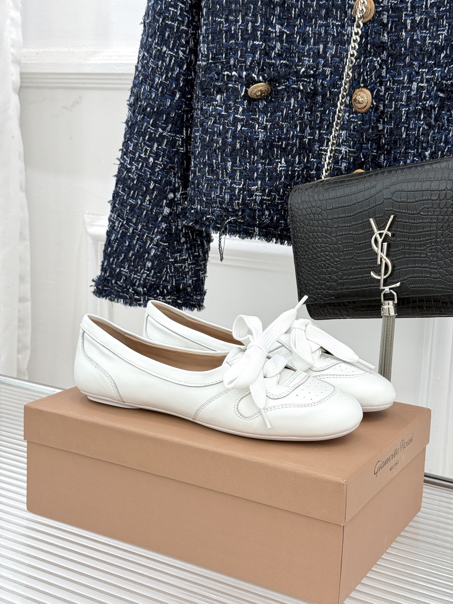 Gianvito Rossi｜26WF新品德训芭蕾舞鞋当意式复古优雅轻奢的极简美学碰撞德训鞋的复古与芭蕾