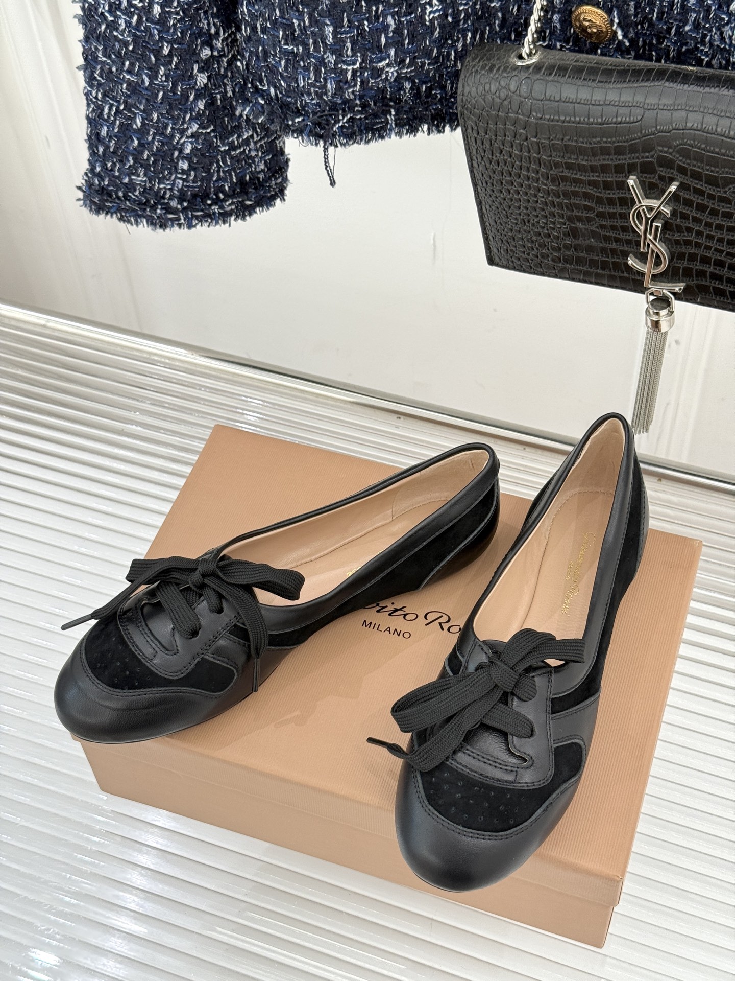 Gianvito Rossi｜26WF新品德训芭蕾舞鞋当意式复古优雅轻奢的极简美学碰撞德训鞋的复古与芭蕾