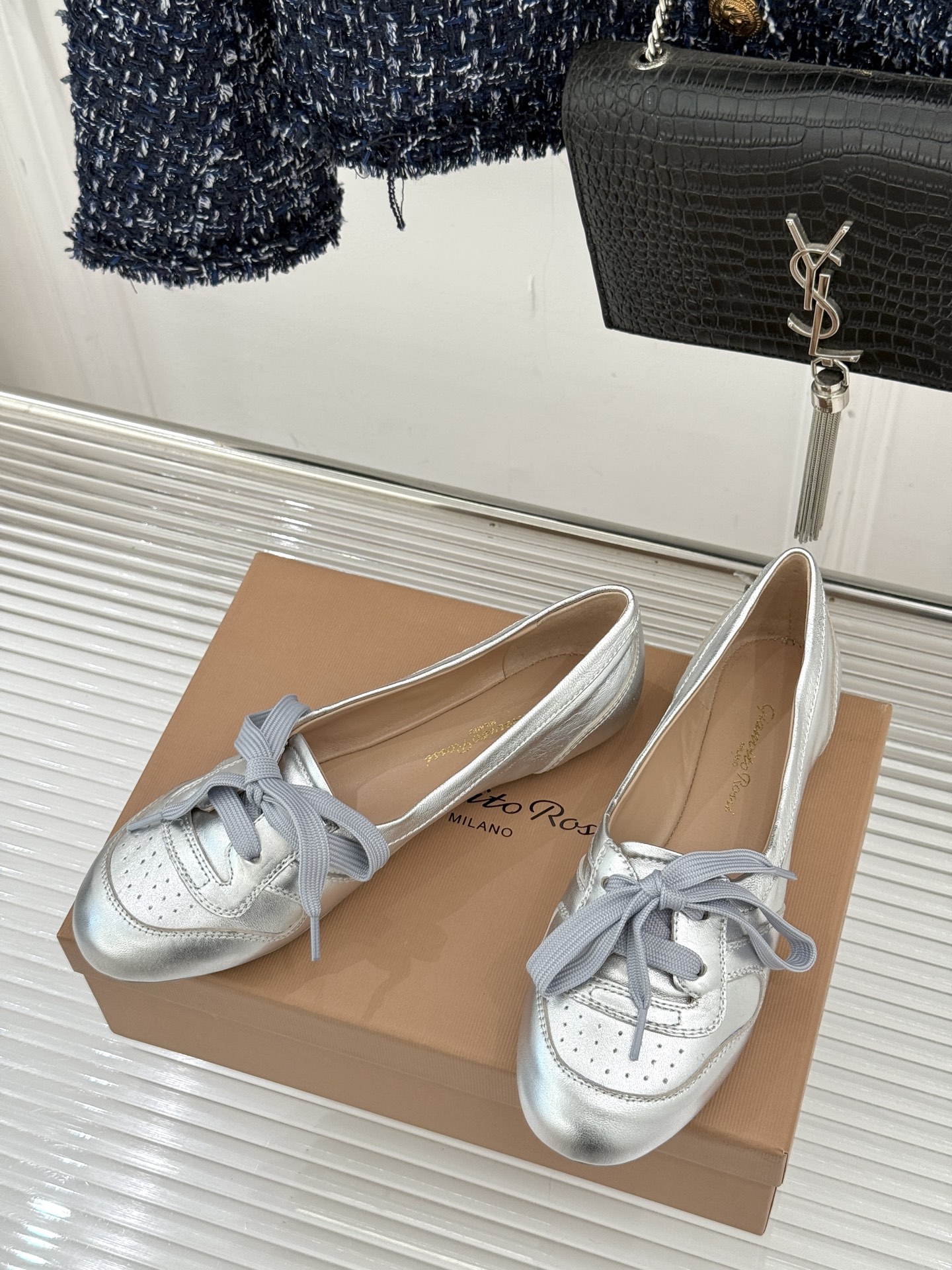 Gianvito Rossi｜26WF新品德训芭蕾舞鞋当意式复古优雅轻奢的极简美学碰撞德训鞋的复古与芭蕾