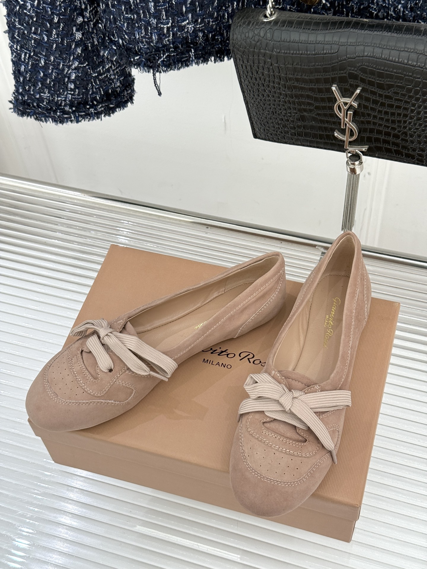 Gianvito Rossi｜26WF新品德训芭蕾舞鞋当意式复古优雅轻奢的极简美学碰撞德训鞋的复古与芭蕾