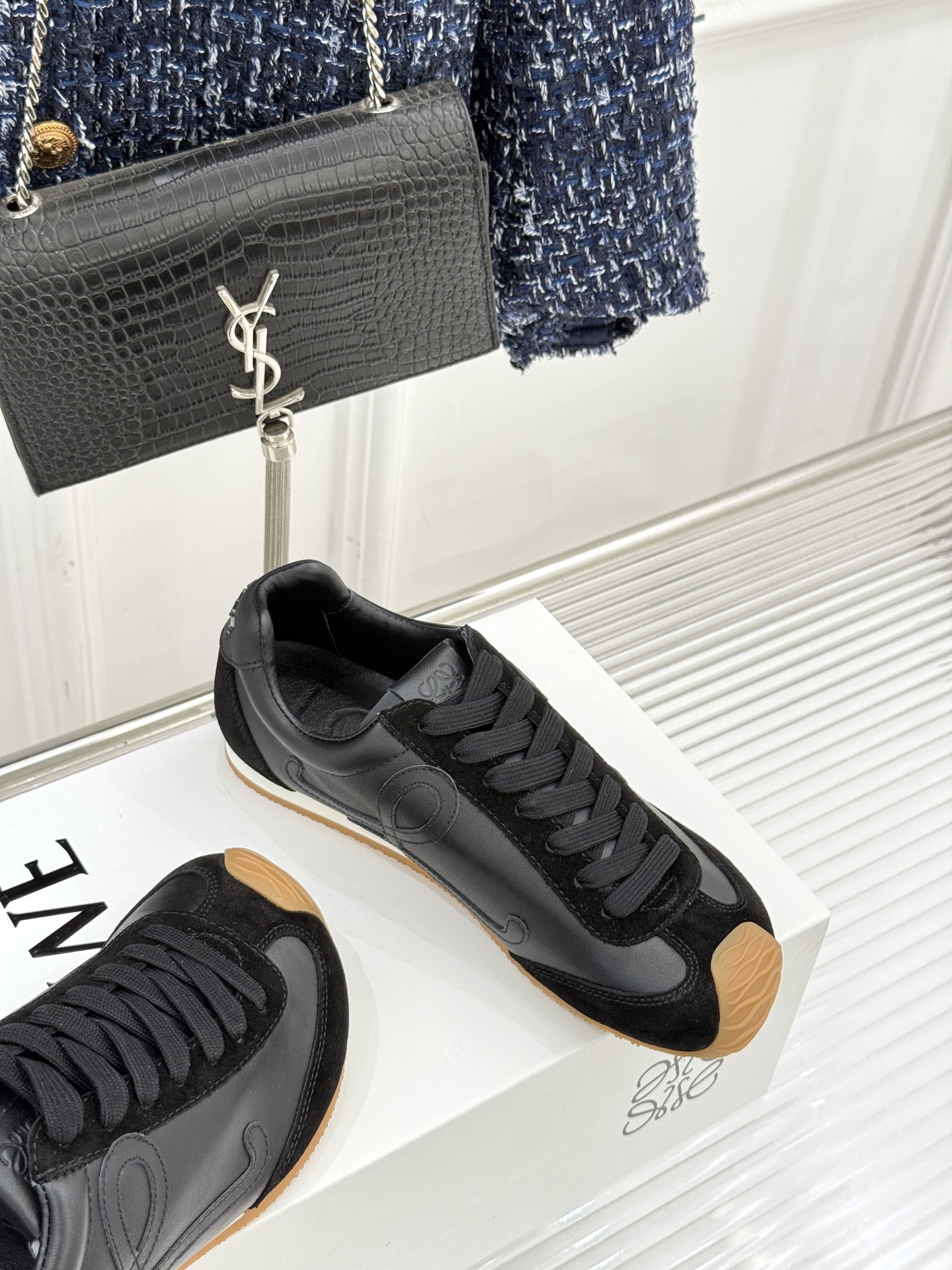 扣子＋10LOEWE/罗意威经典Ballet Runner2.0情侣款复古休闲运动德训鞋当德训鞋褪去街潮