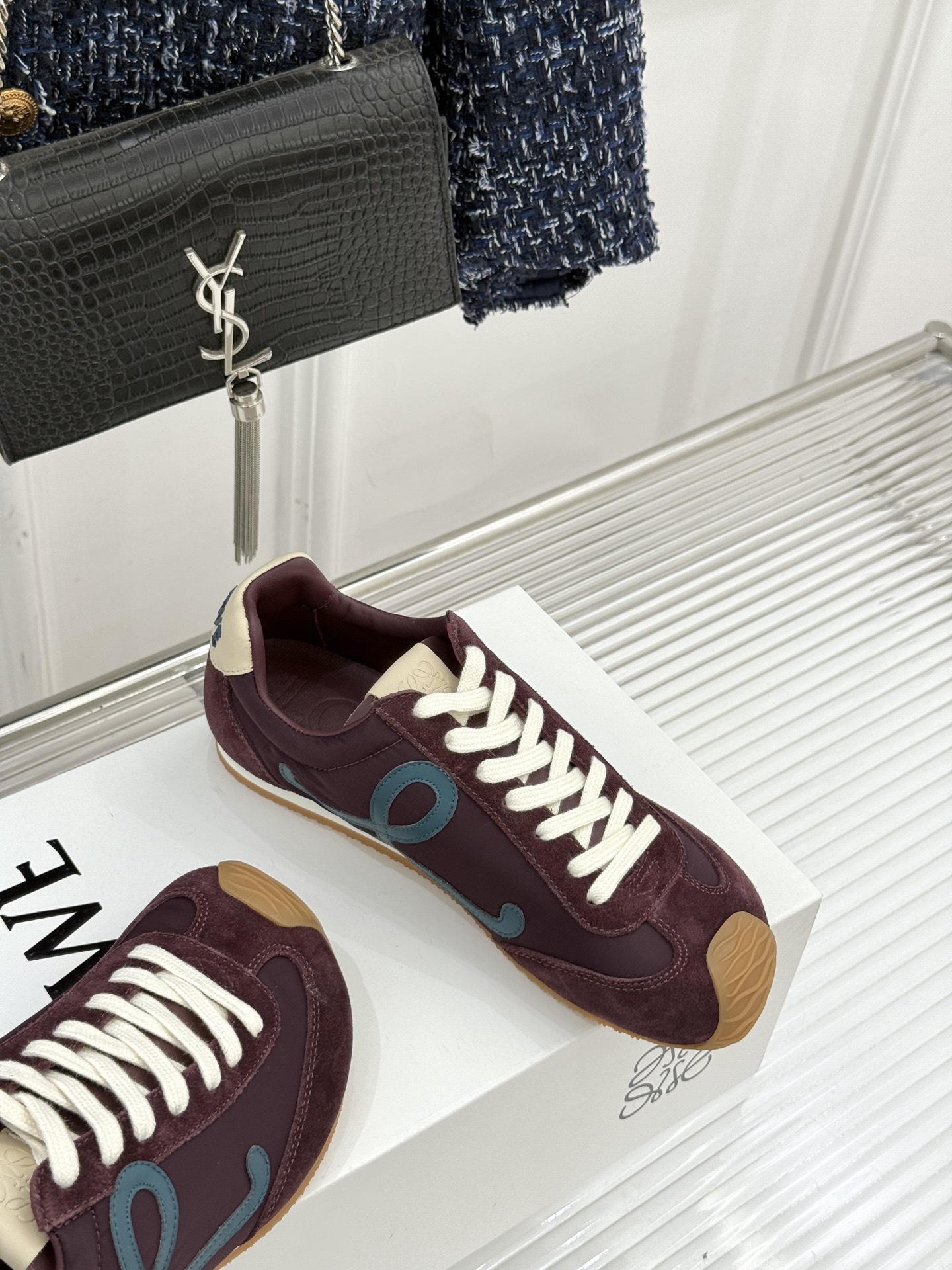 扣子＋10LOEWE/罗意威经典Ballet Runner2.0情侣款复古休闲运动德训鞋当德训鞋褪去街潮