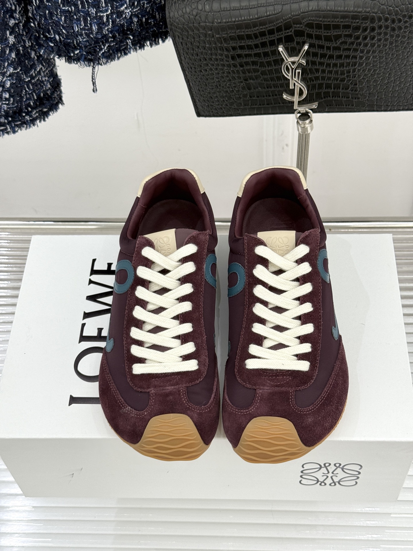 扣子＋10LOEWE/罗意威经典Ballet Runner2.0情侣款复古休闲运动德训鞋当德训鞋褪去街潮