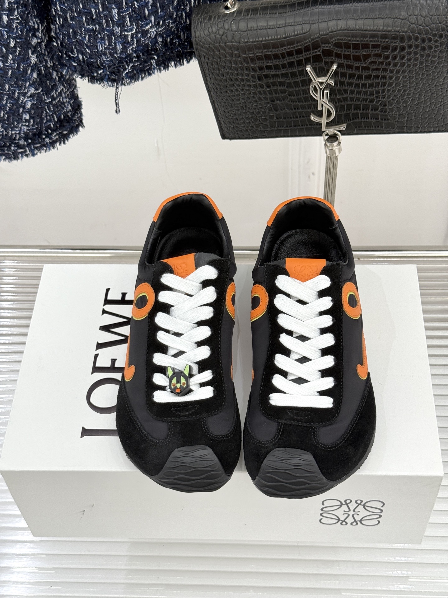 扣子＋10LOEWE/罗意威经典Ballet Runner2.0情侣款复古休闲运动德训鞋当德训鞋褪去街潮