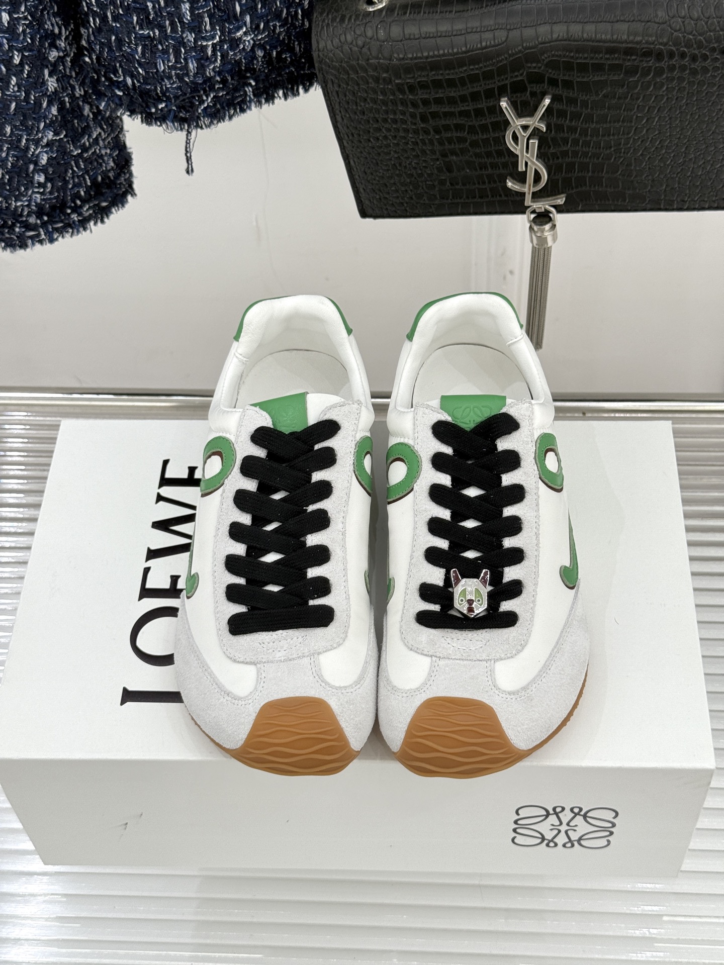 扣子＋10LOEWE/罗意威经典Ballet Runner2.0情侣款复古休闲运动德训鞋当德训鞋褪去街潮