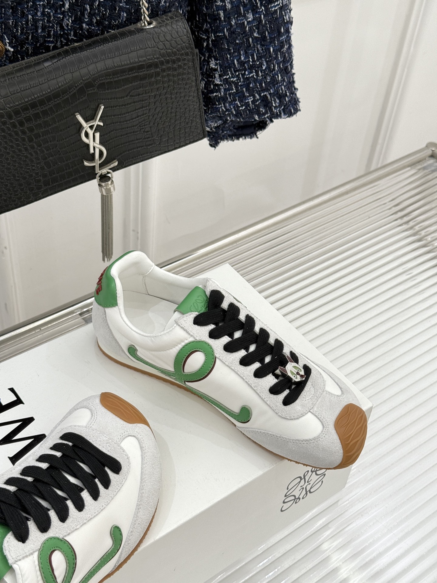 扣子＋10LOEWE/罗意威经典Ballet Runner2.0情侣款复古休闲运动德训鞋当德训鞋褪去街潮