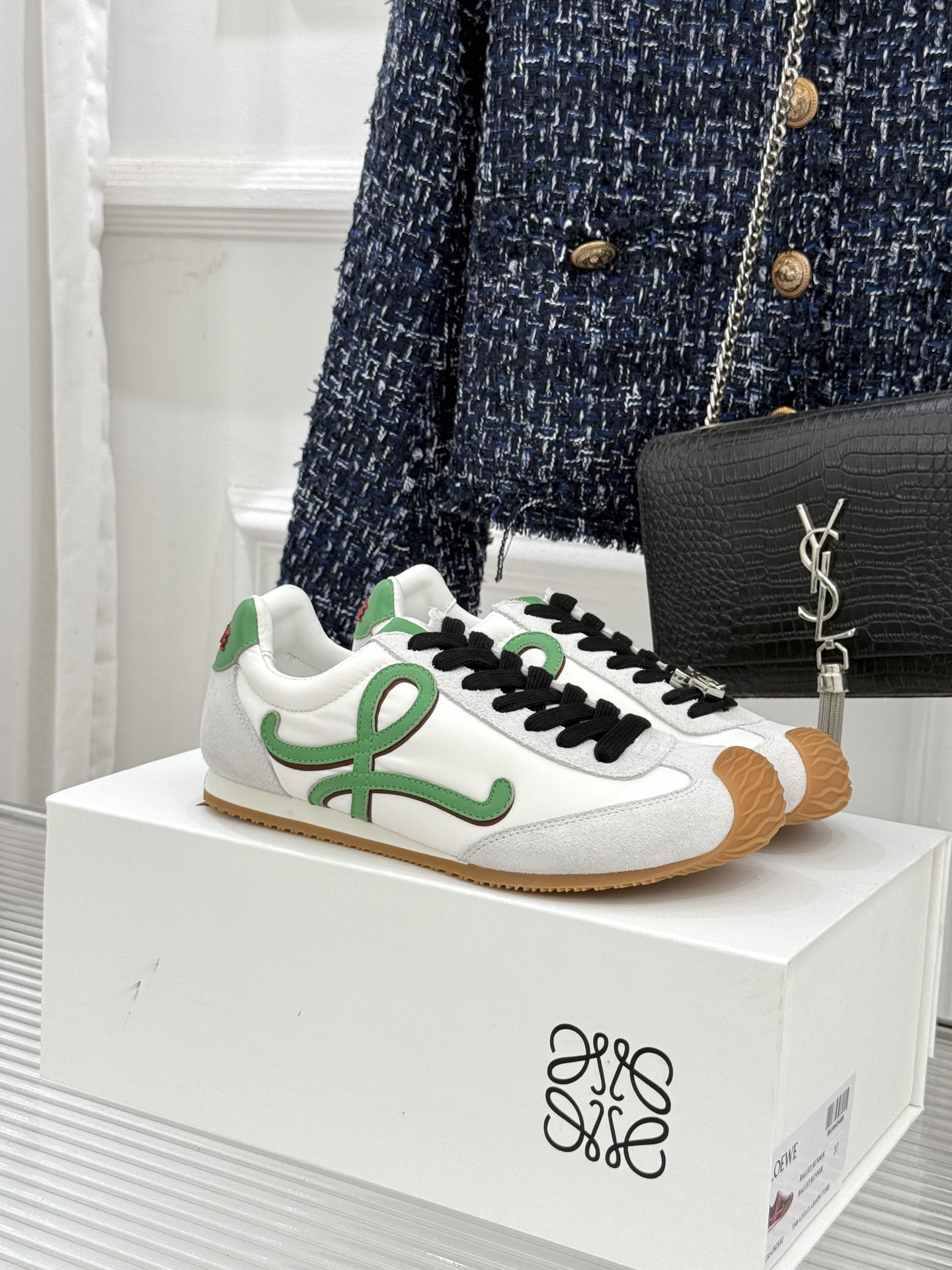 扣子＋10LOEWE/罗意威经典Ballet Runner2.0情侣款复古休闲运动德训鞋当德训鞋褪去街潮