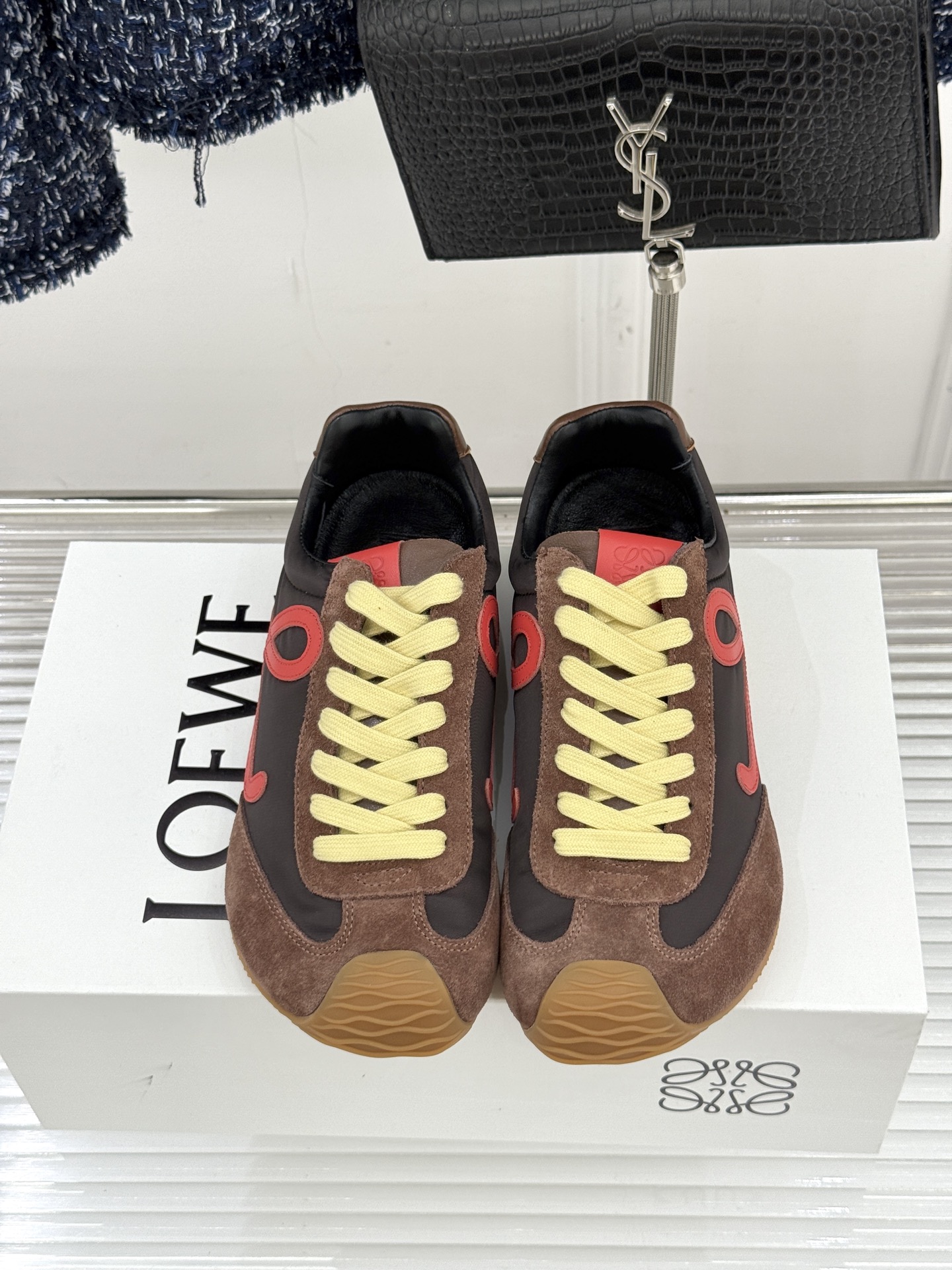 扣子＋10LOEWE/罗意威经典Ballet Runner2.0情侣款复古休闲运动德训鞋当德训鞋褪去街潮