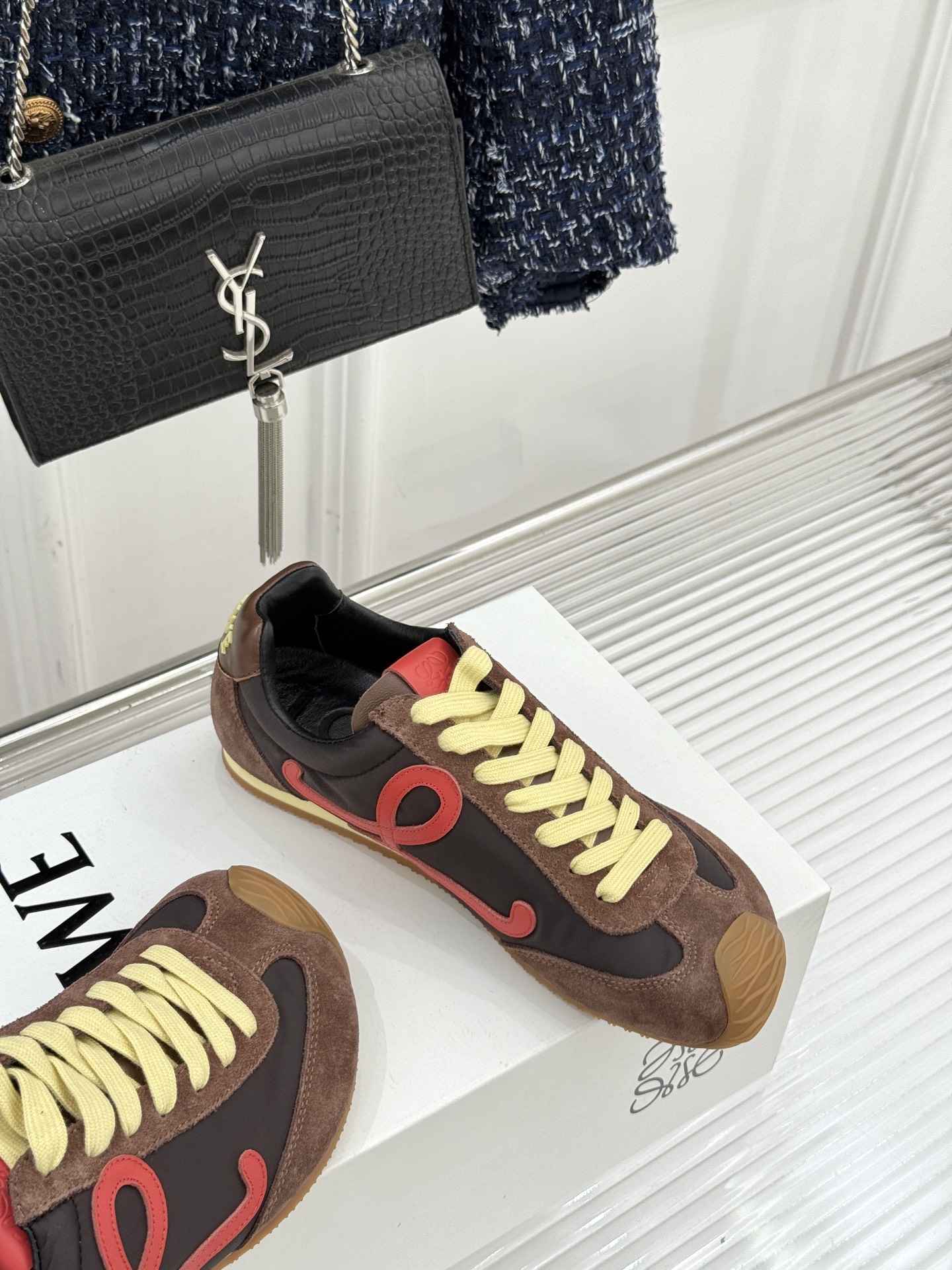 扣子＋10LOEWE/罗意威经典Ballet Runner2.0情侣款复古休闲运动德训鞋当德训鞋褪去街潮