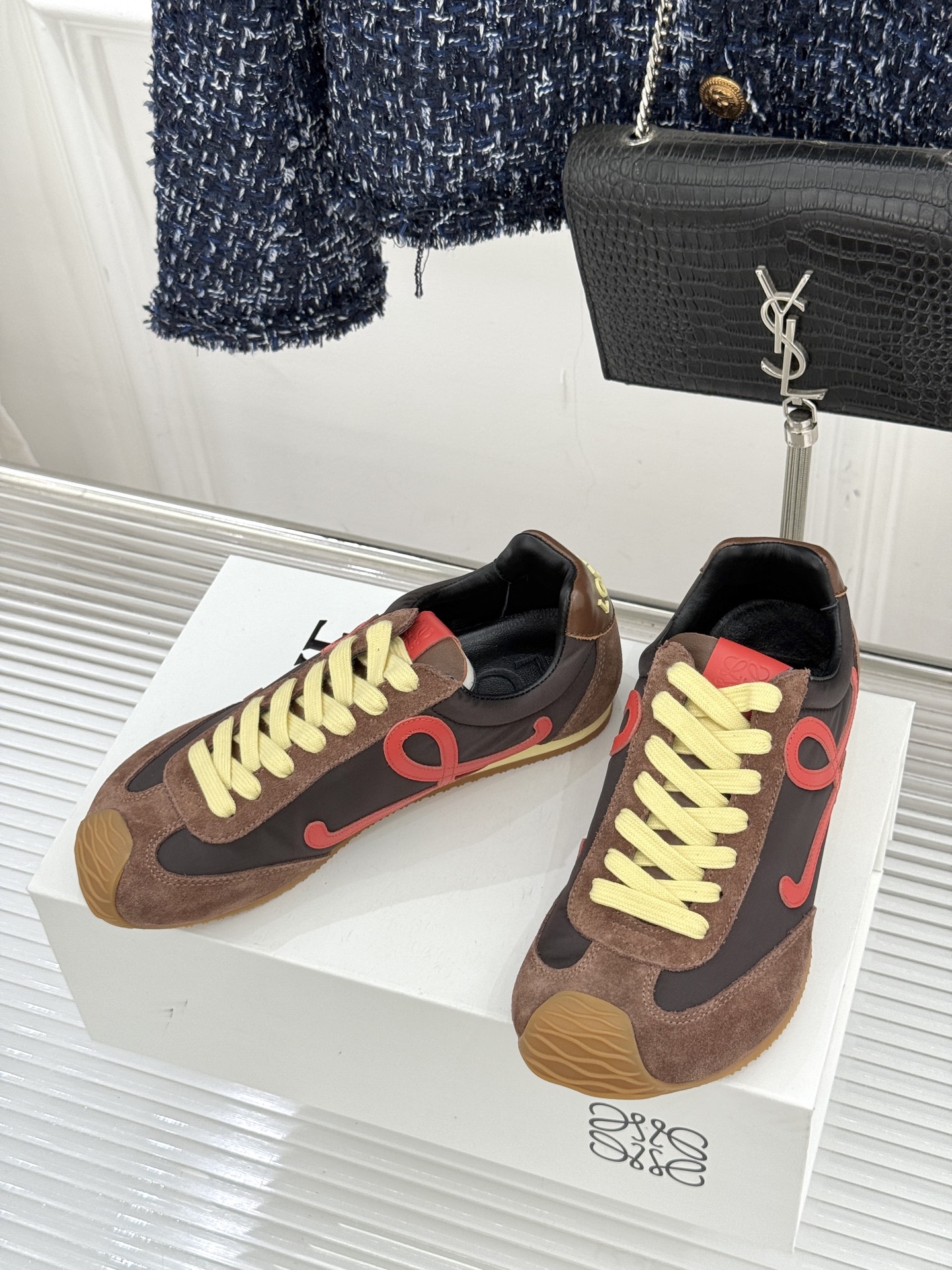 扣子＋10LOEWE/罗意威经典Ballet Runner2.0情侣款复古休闲运动德训鞋当德训鞋褪去街潮