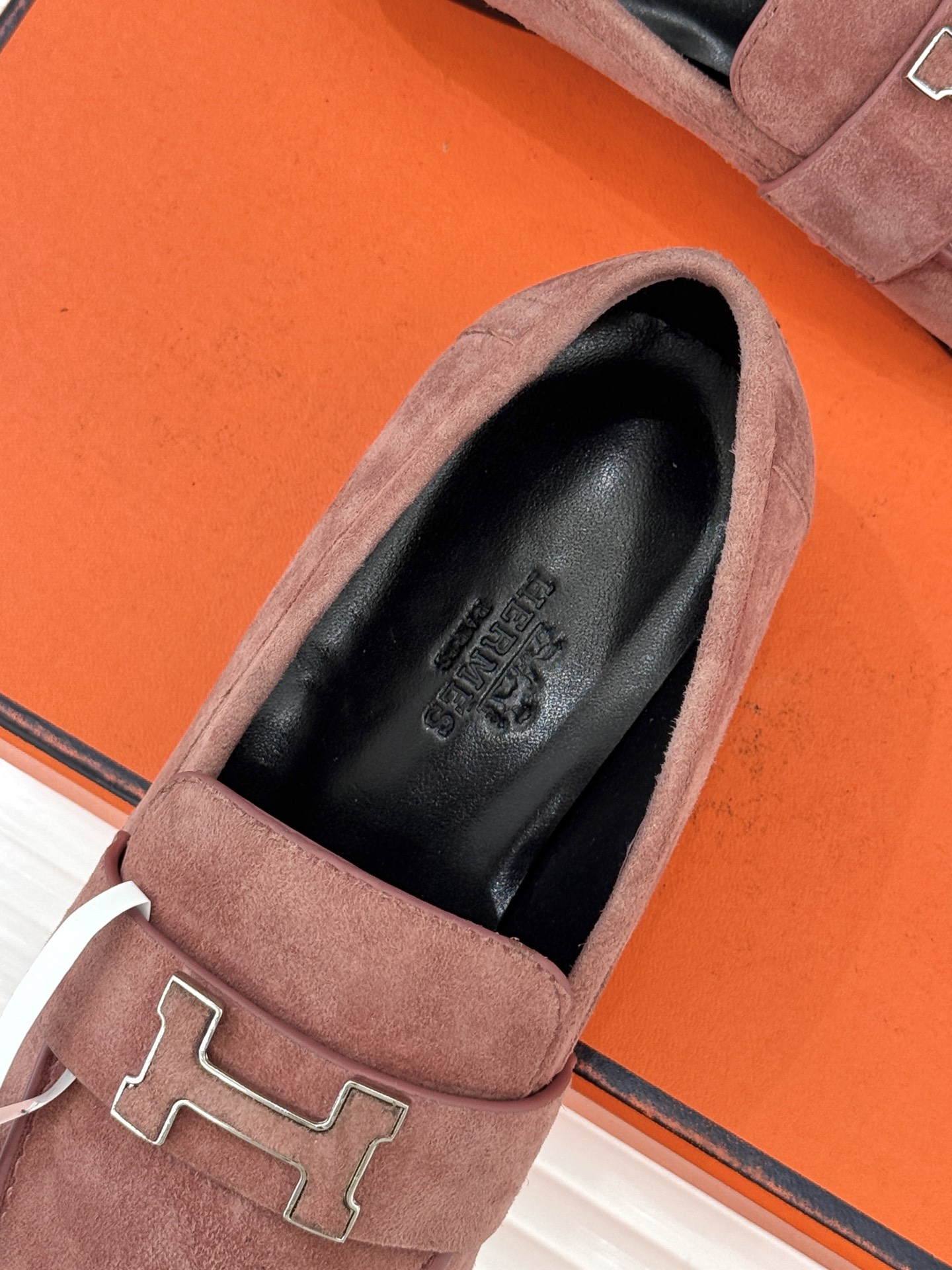 （配原版飞机盒）Hermès/爱马仕经典H扣乐福鞋 超级百搭款 鞋型很秀气 修脚型耐看又精致 气质女人的