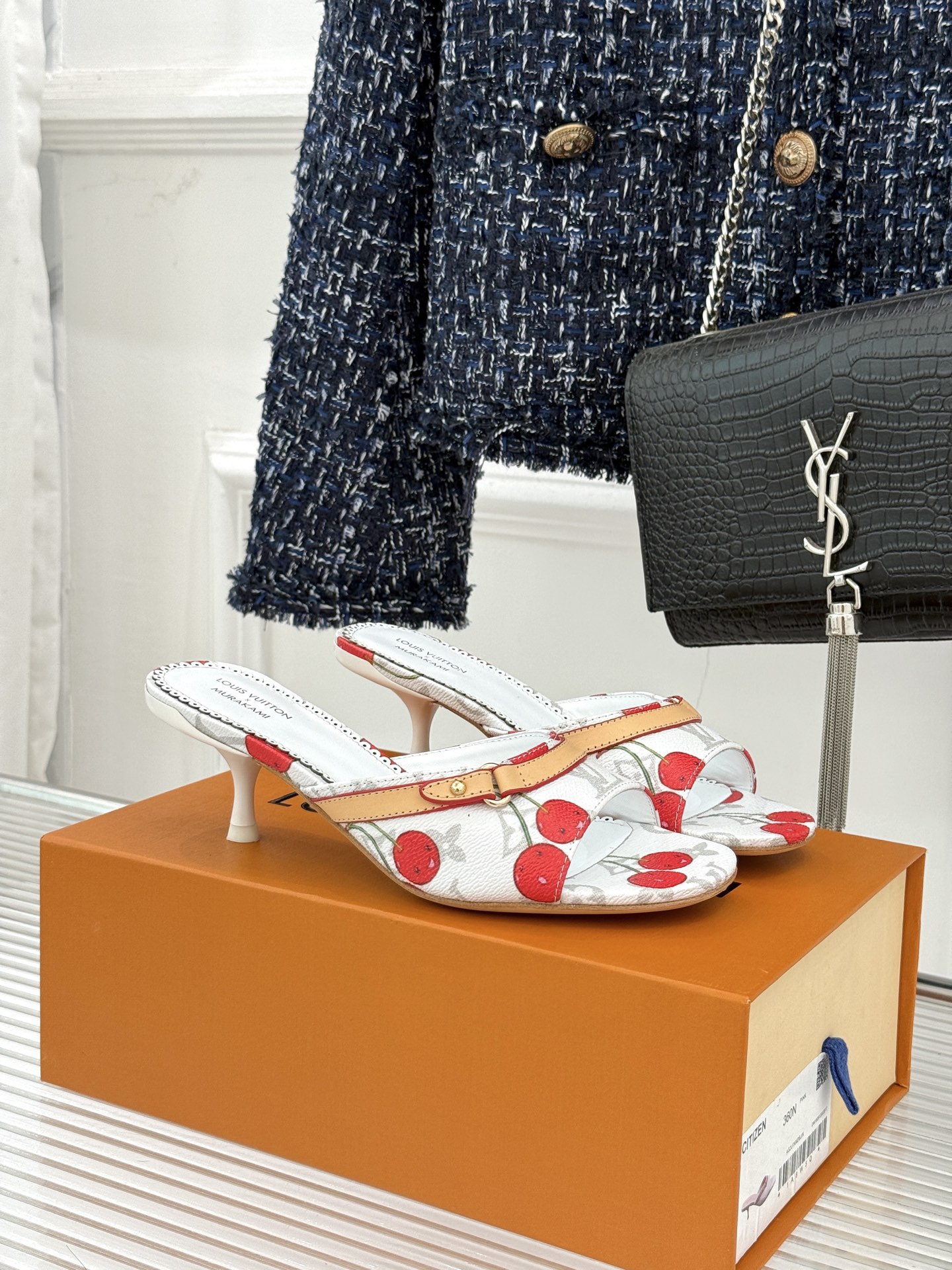 L*V驴家经典老花猫跟拖鞋🆕小红书超级爆款经典经典老花设计 清新俏皮 穿搭率极高 百搭又吸睛大方又百搭 