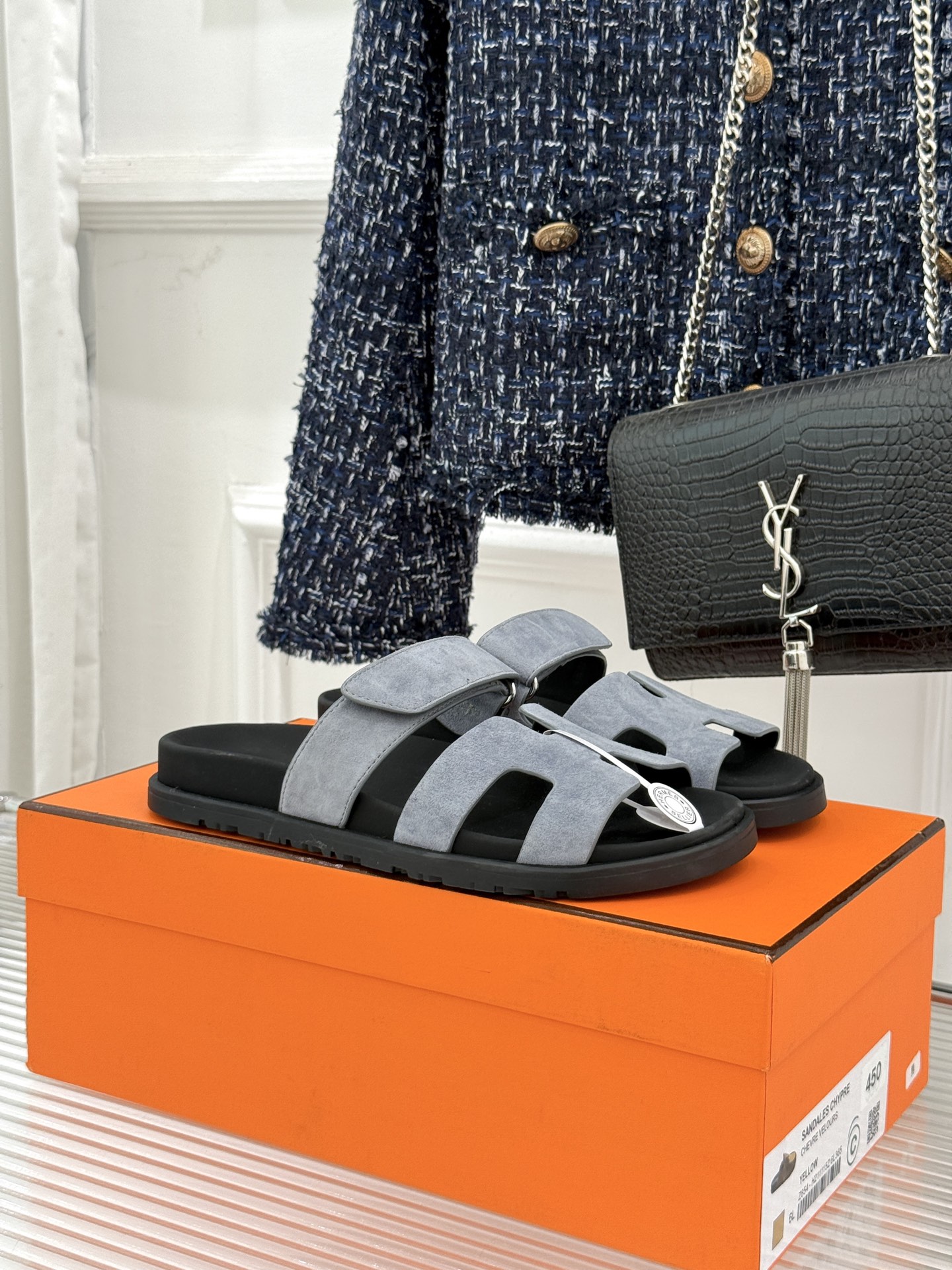 男码➕10Herme*经典 二舅魔术贴H拖鞋二舅鞋夏天的最爱😍仿佛是有一种魔力 越看越好看 刚出的时候不