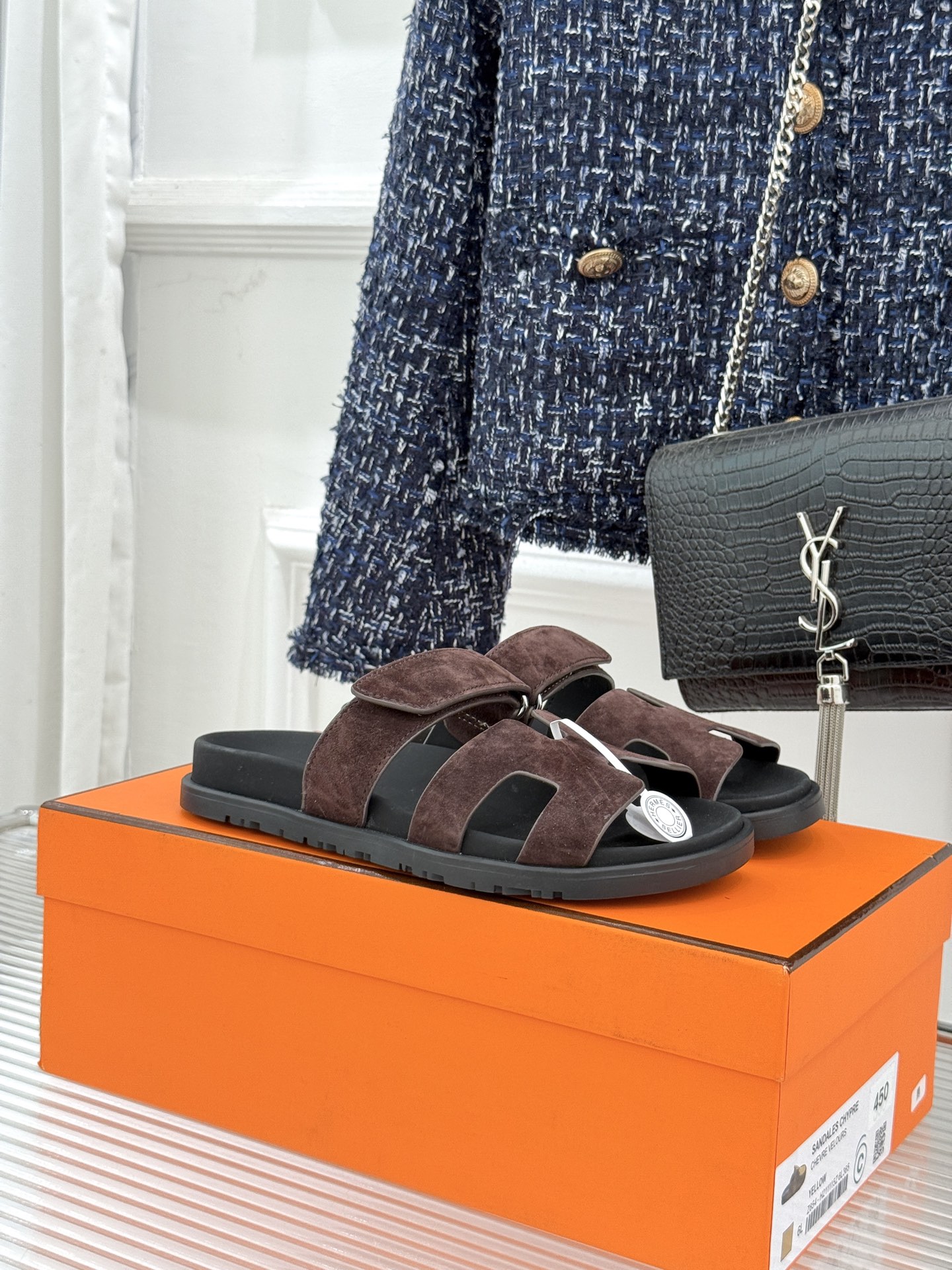 男码➕10Herme*经典 二舅魔术贴H拖鞋二舅鞋夏天的最爱😍仿佛是有一种魔力 越看越好看 刚出的时候不