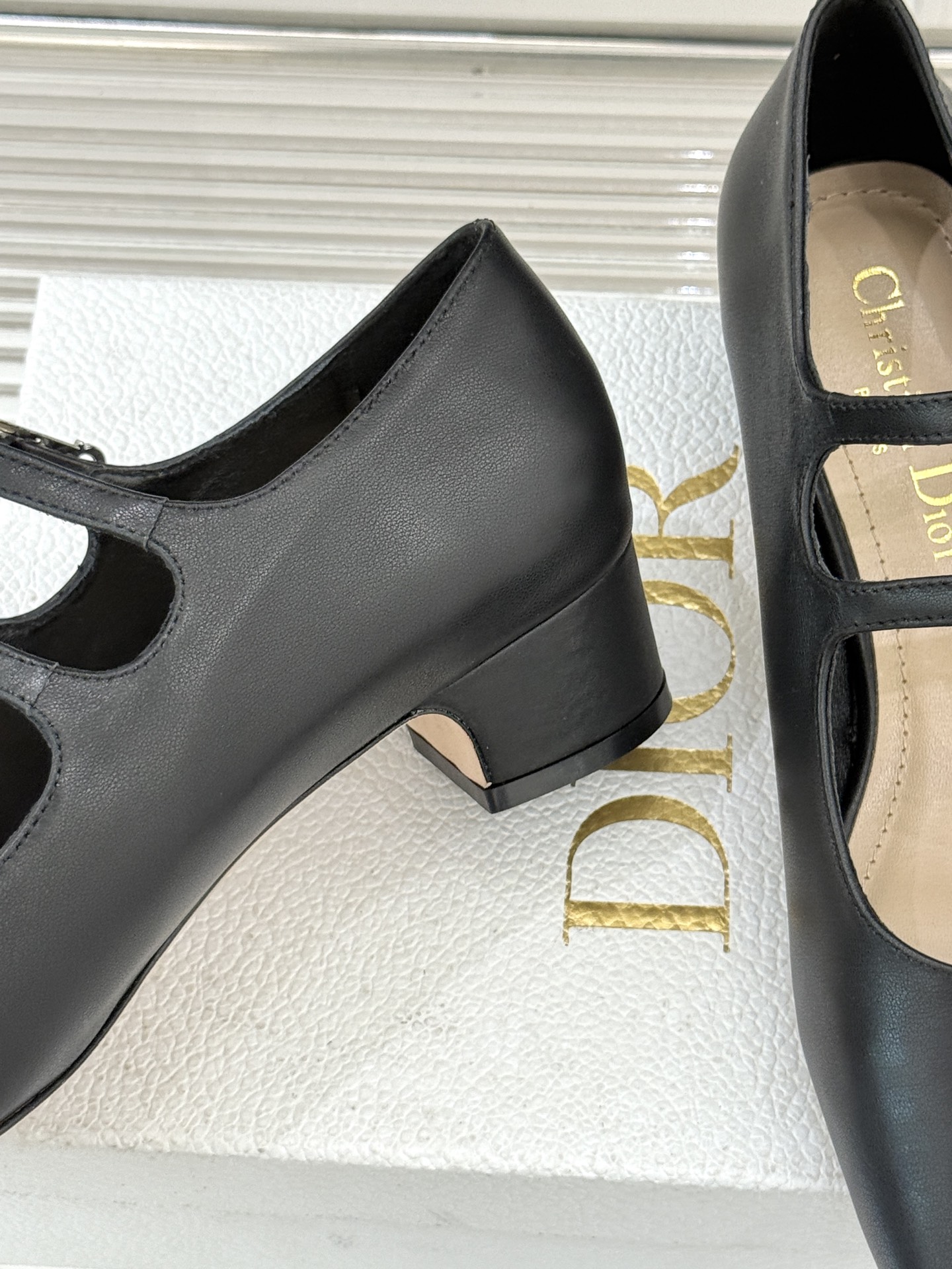 Dior/迪奥26WF新品双带粗跟玛丽珍鞋溯源品牌1950年代经典基因以现代审美重构复古摩登。金属搭扣尽