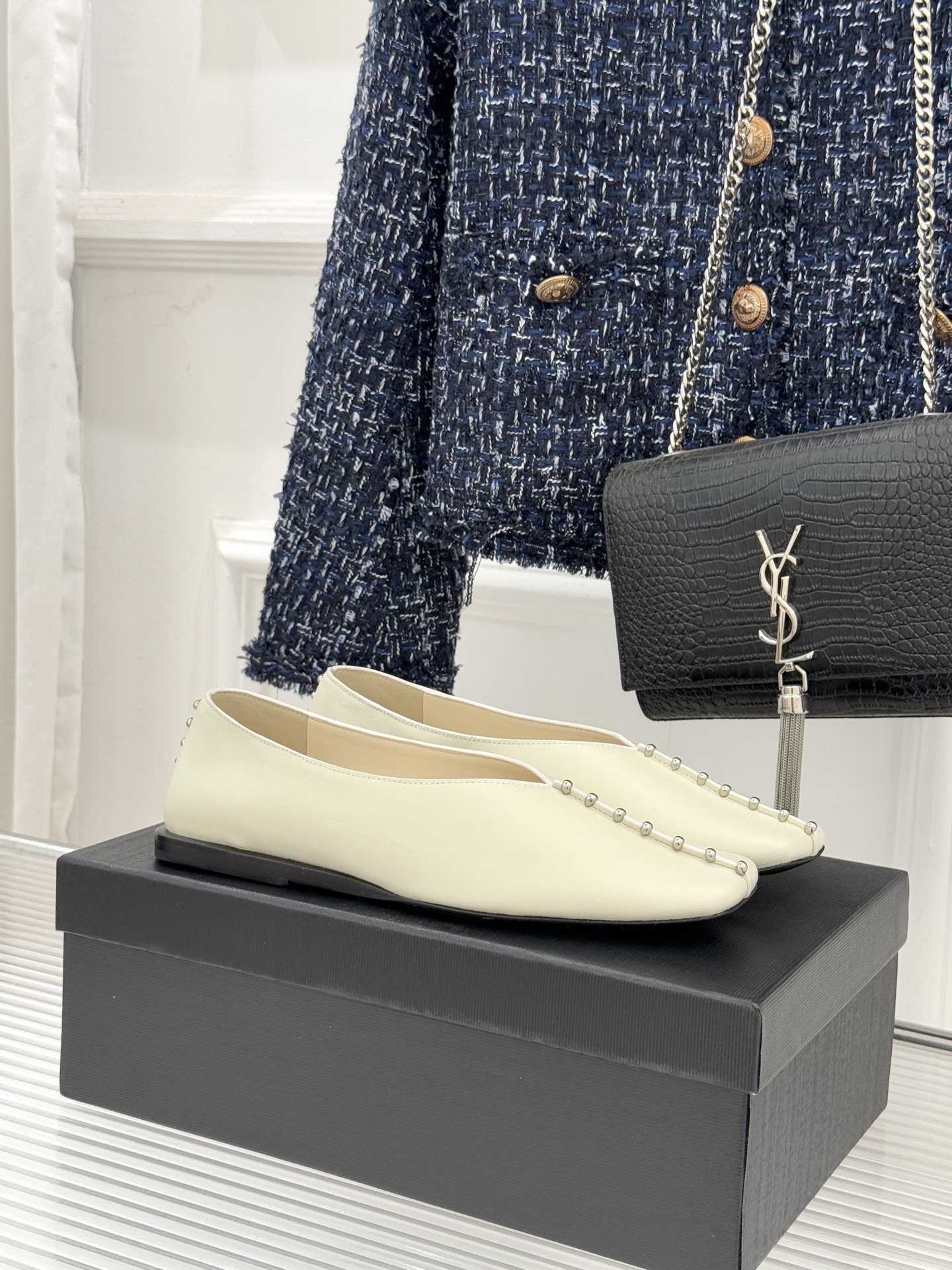 Jil Sander/吉尔桑达经典方头编织方头平底女巫芭蕾舞玛丽珍鞋以“少即是多”的品牌哲思为骨将复古与