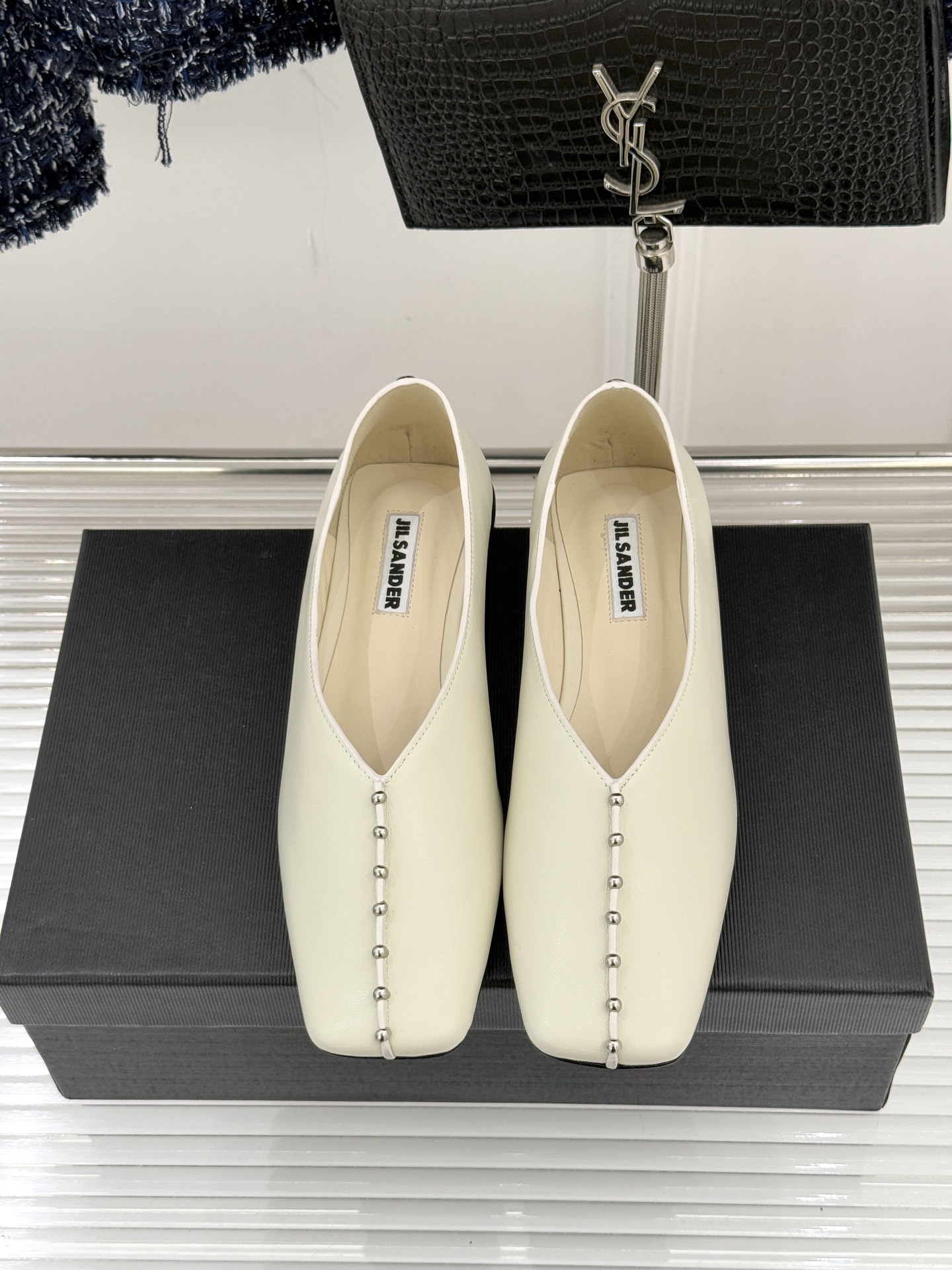 Jil Sander/吉尔桑达经典方头编织方头平底女巫芭蕾舞玛丽珍鞋以“少即是多”的品牌哲思为骨将复古与