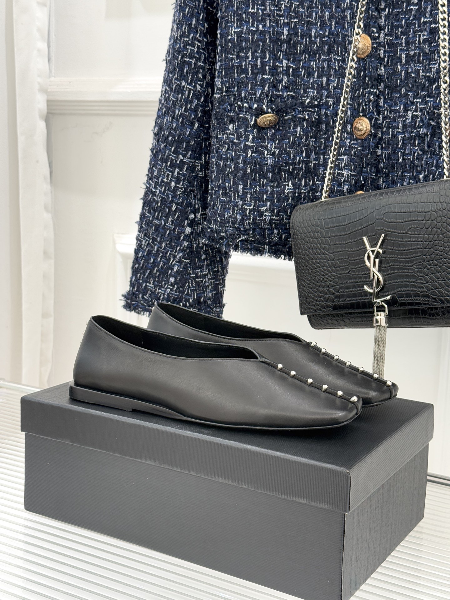 Jil Sander/吉尔桑达经典方头编织方头平底女巫芭蕾舞玛丽珍鞋以“少即是多”的品牌哲思为骨将复古与