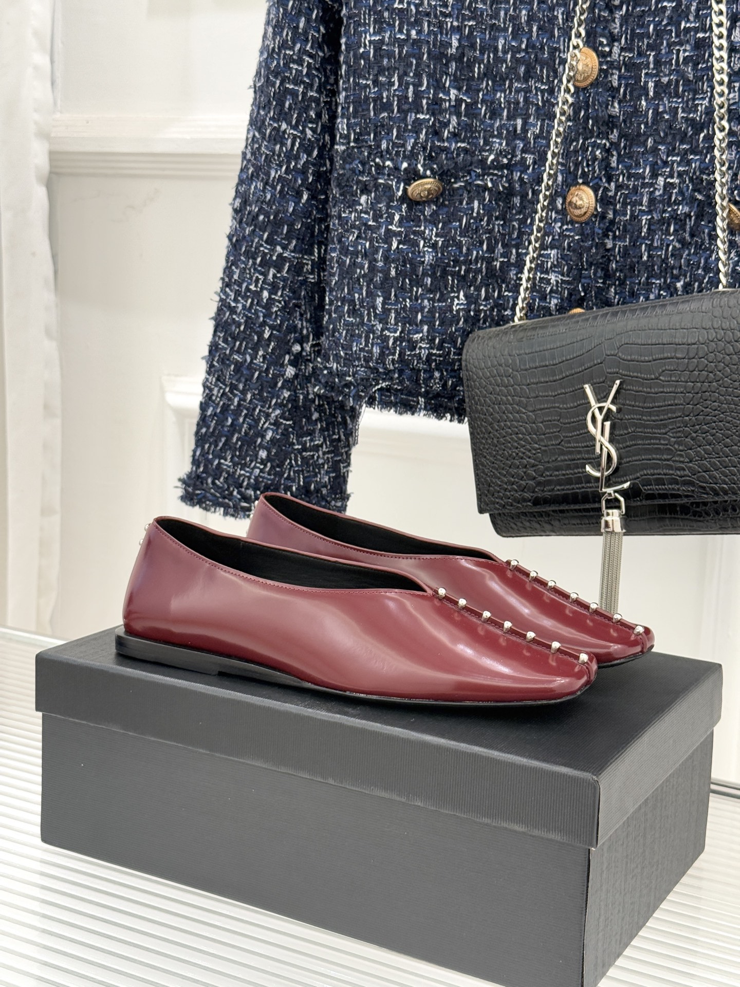 Jil Sander/吉尔桑达经典方头编织方头平底女巫芭蕾舞玛丽珍鞋以“少即是多”的品牌哲思为骨将复古与