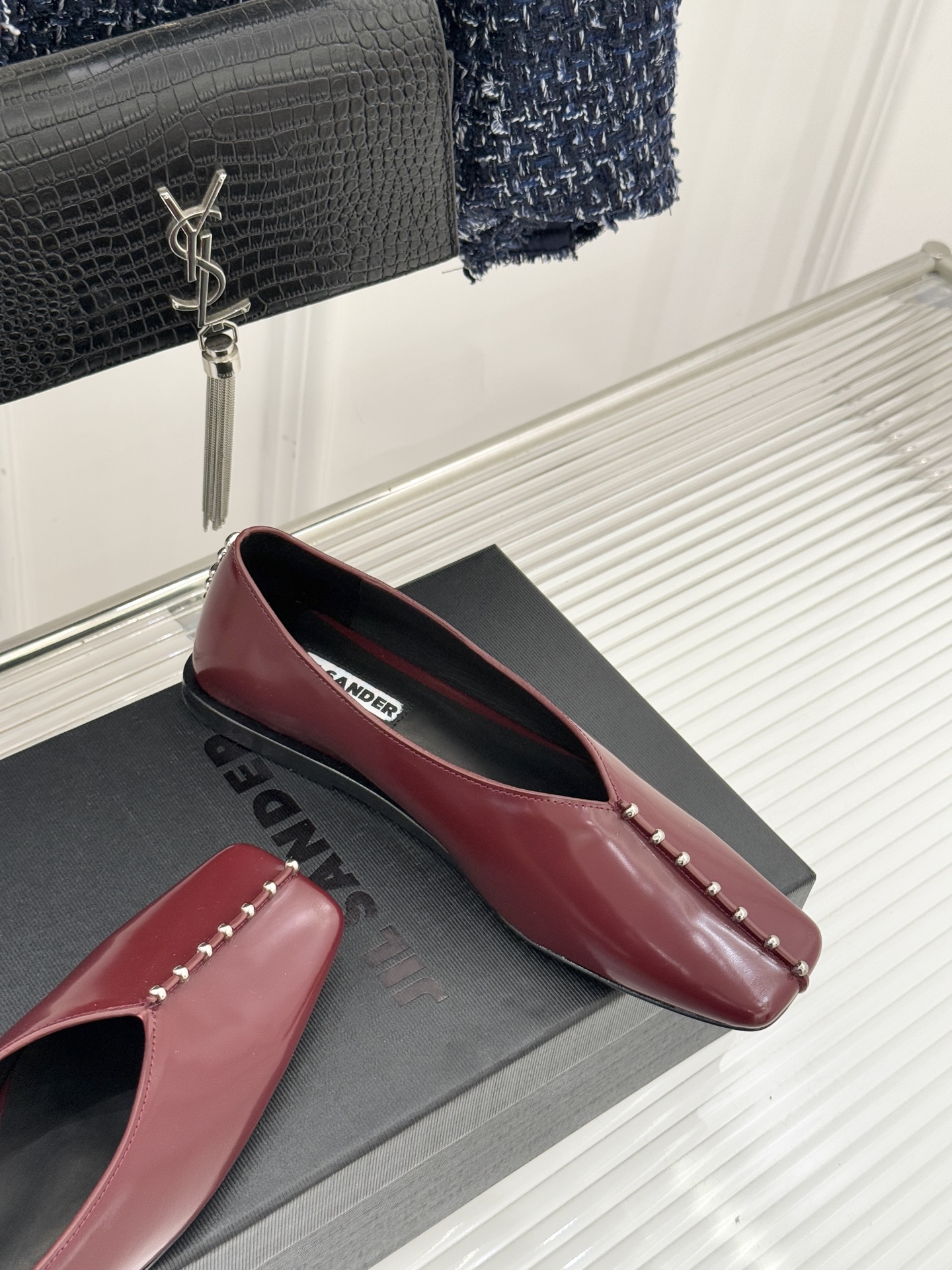 Jil Sander/吉尔桑达经典方头编织方头平底女巫芭蕾舞玛丽珍鞋以“少即是多”的品牌哲思为骨将复古与