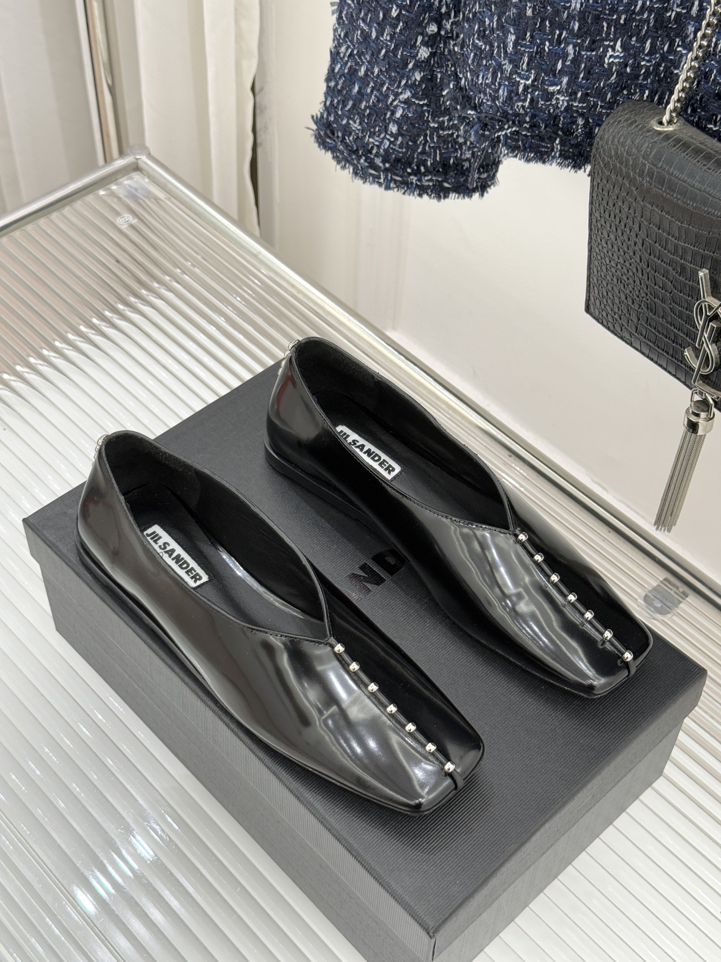 Jil Sander/吉尔桑达经典方头编织方头平底女巫芭蕾舞玛丽珍鞋以“少即是多”的品牌哲思为骨将复古与