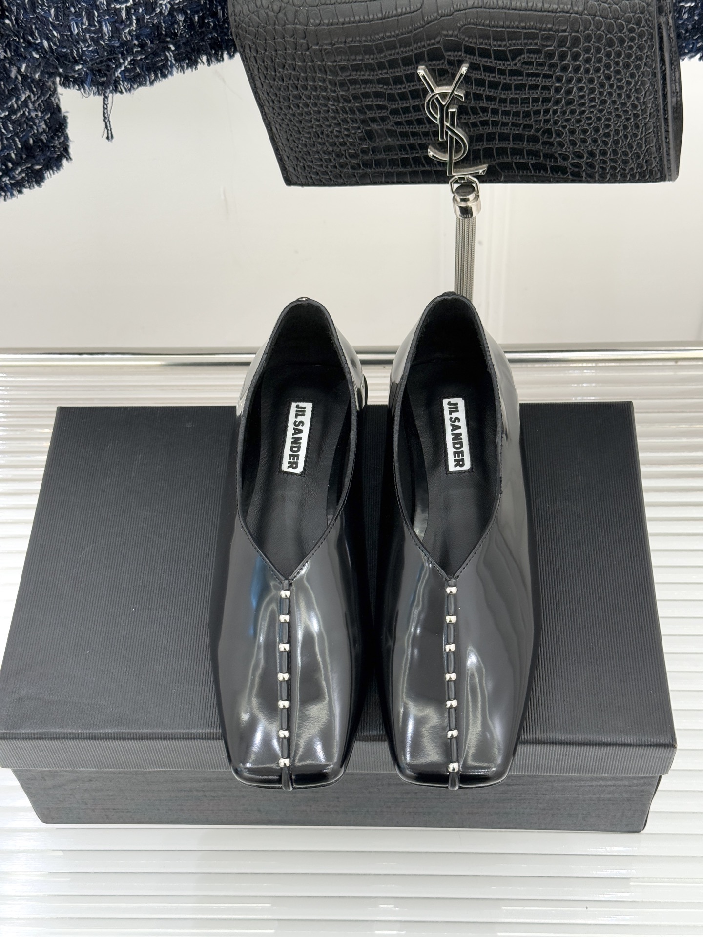 Jil Sander/吉尔桑达经典方头编织方头平底女巫芭蕾舞玛丽珍鞋以“少即是多”的品牌哲思为骨将复古与