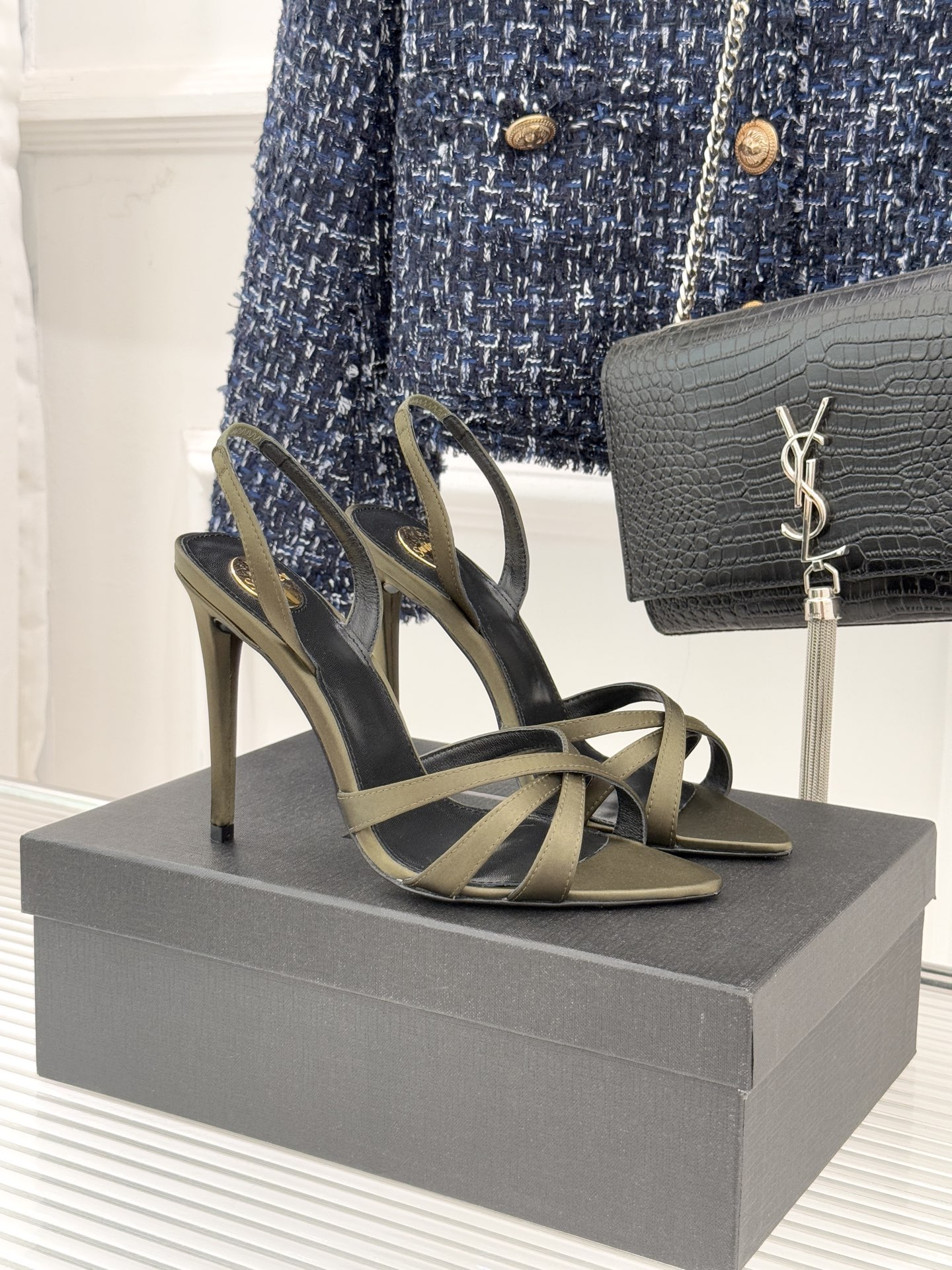 Saint Lauren*YSL圣罗兰26WF新品性感尖头细带高跟凉鞋简直是为想在夏日slay全场的姐妹