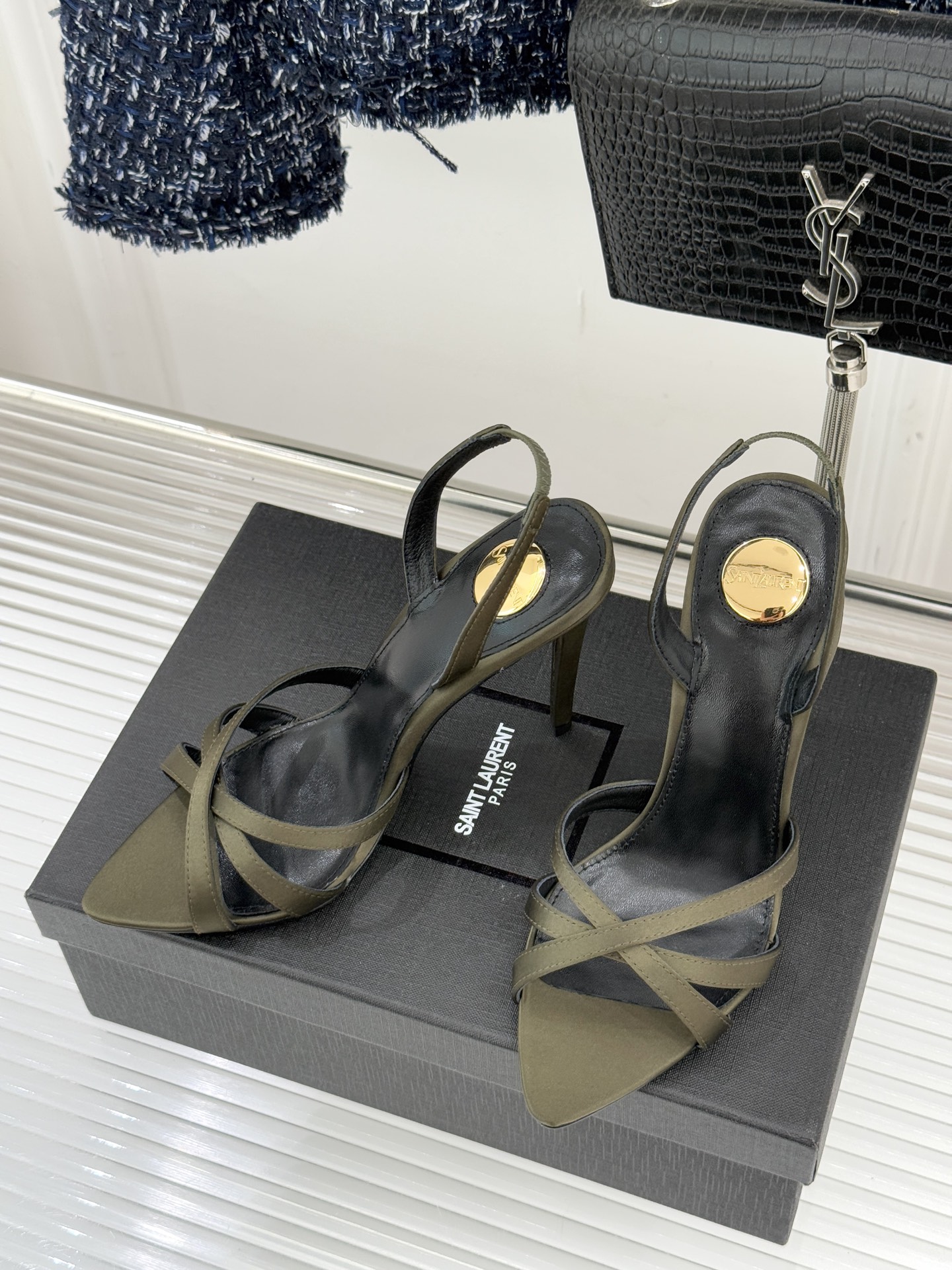 Saint Lauren*YSL圣罗兰26WF新品性感尖头细带高跟凉鞋简直是为想在夏日slay全场的姐妹