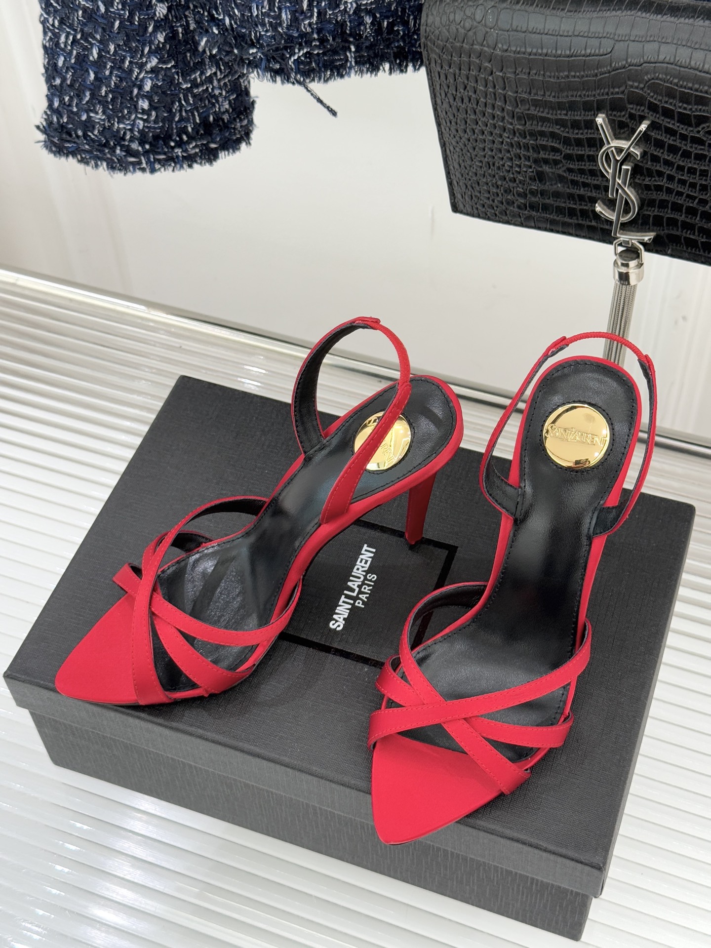 Saint Lauren*YSL圣罗兰26WF新品性感尖头细带高跟凉鞋简直是为想在夏日slay全场的姐妹