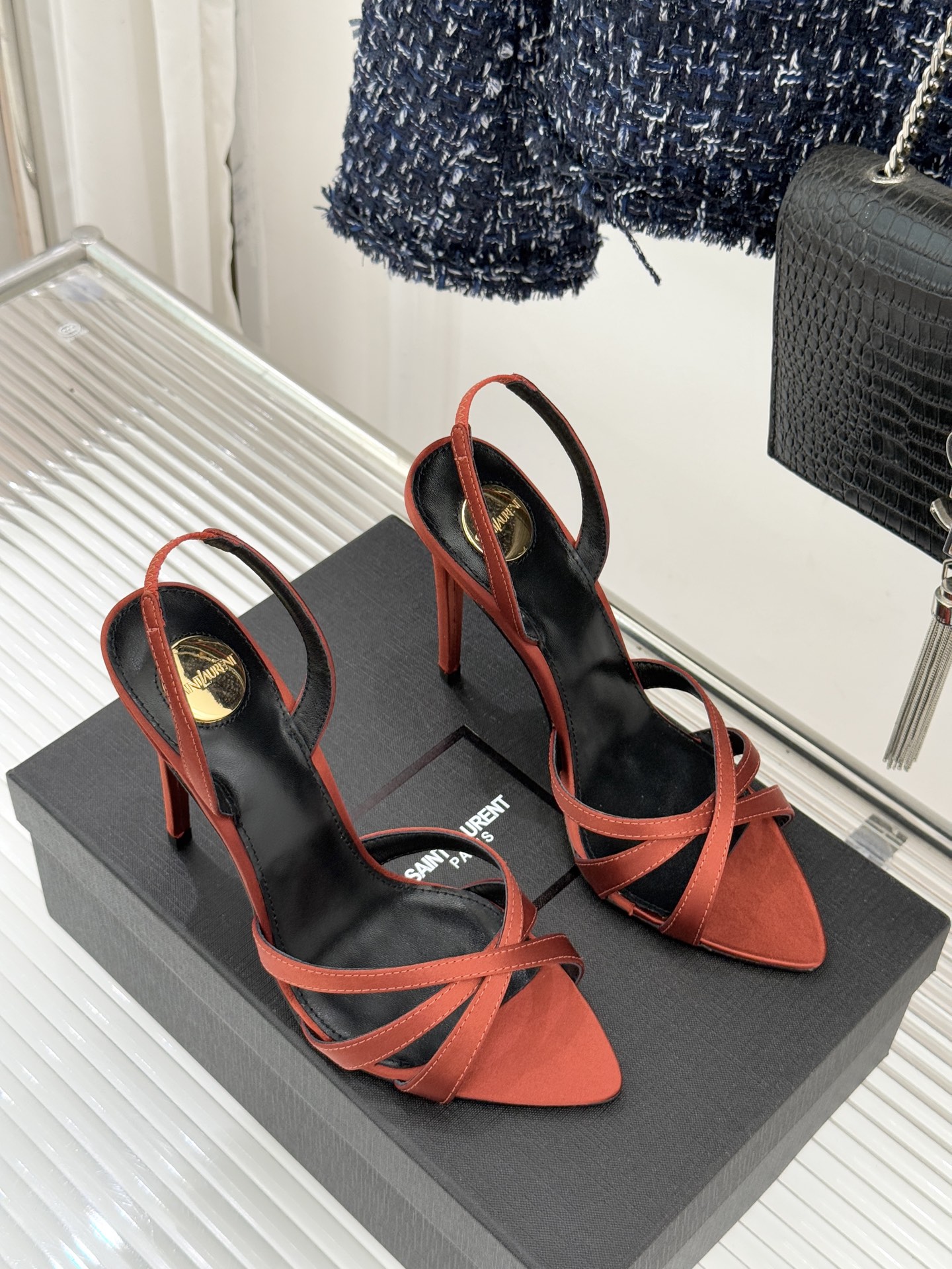 Saint Lauren*YSL圣罗兰26WF新品性感尖头细带高跟凉鞋简直是为想在夏日slay全场的姐妹