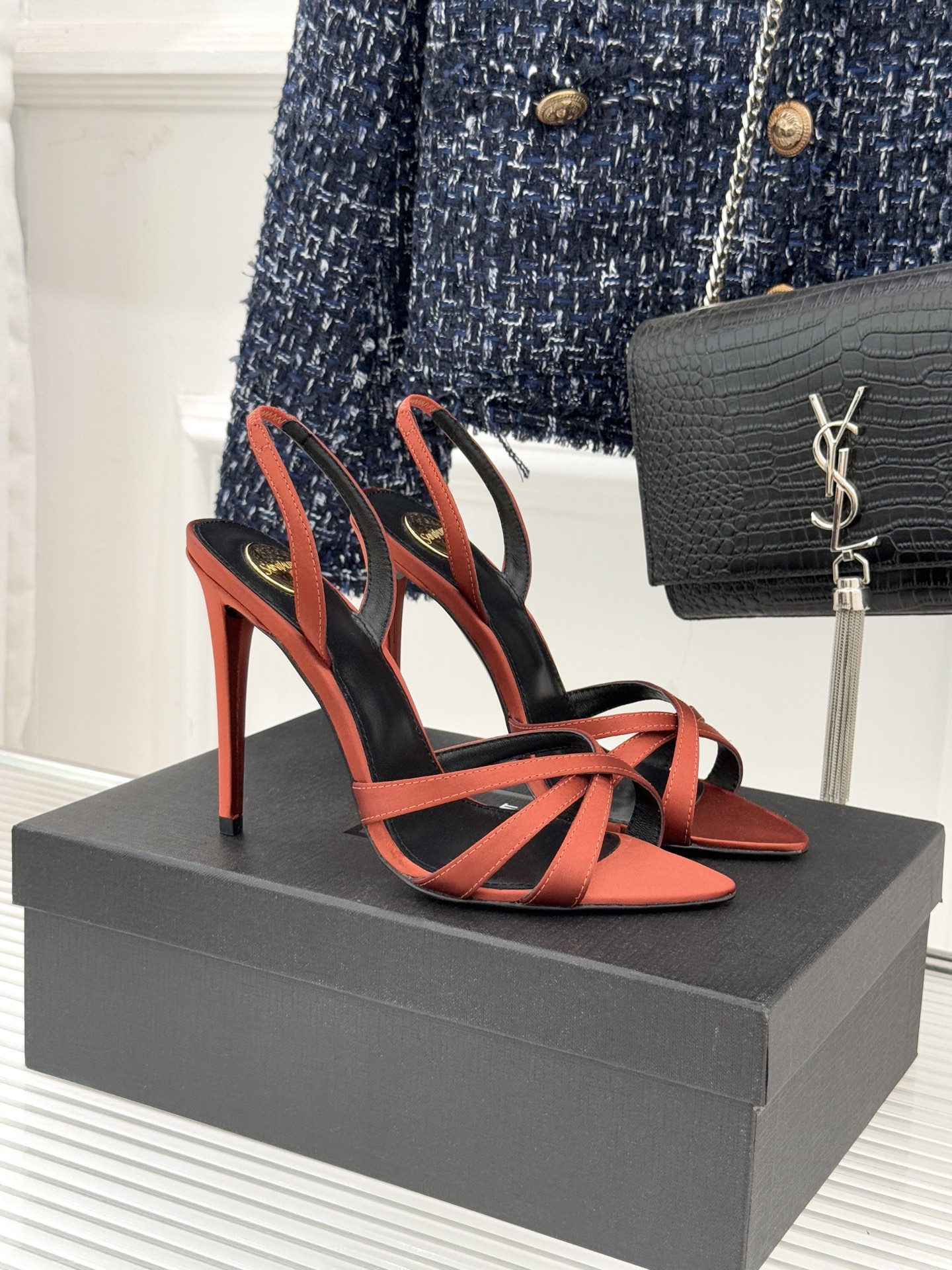 Saint Lauren*YSL圣罗兰26WF新品性感尖头细带高跟凉鞋简直是为想在夏日slay全场的姐妹