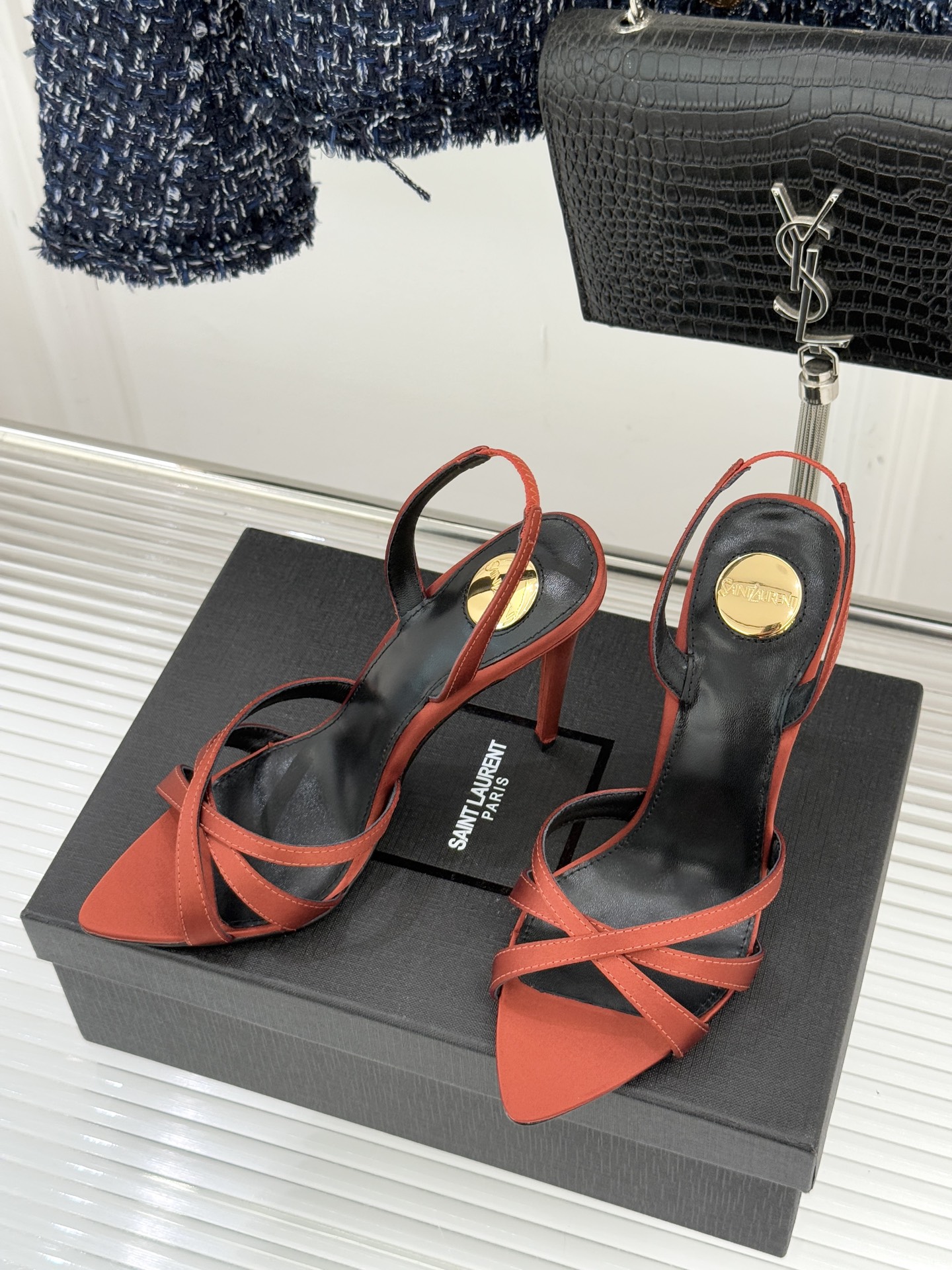 Saint Lauren*YSL圣罗兰26WF新品性感尖头细带高跟凉鞋简直是为想在夏日slay全场的姐妹