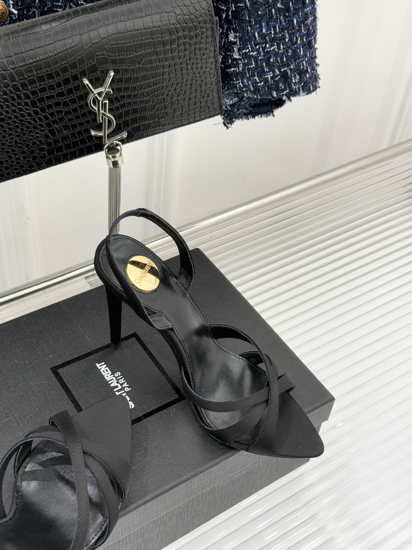 Saint Lauren*YSL圣罗兰26WF新品性感尖头细带高跟凉鞋简直是为想在夏日slay全场的姐妹