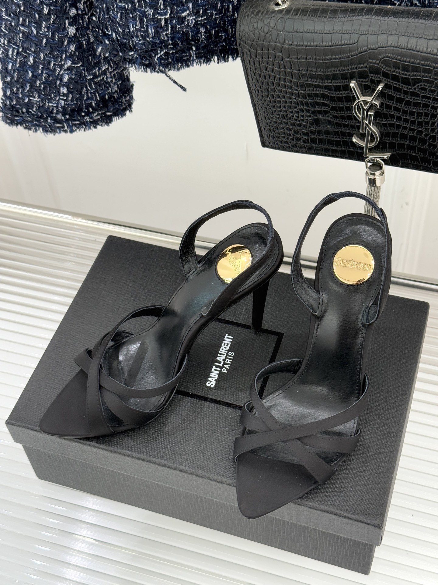 Saint Lauren*YSL圣罗兰26WF新品性感尖头细带高跟凉鞋简直是为想在夏日slay全场的姐妹