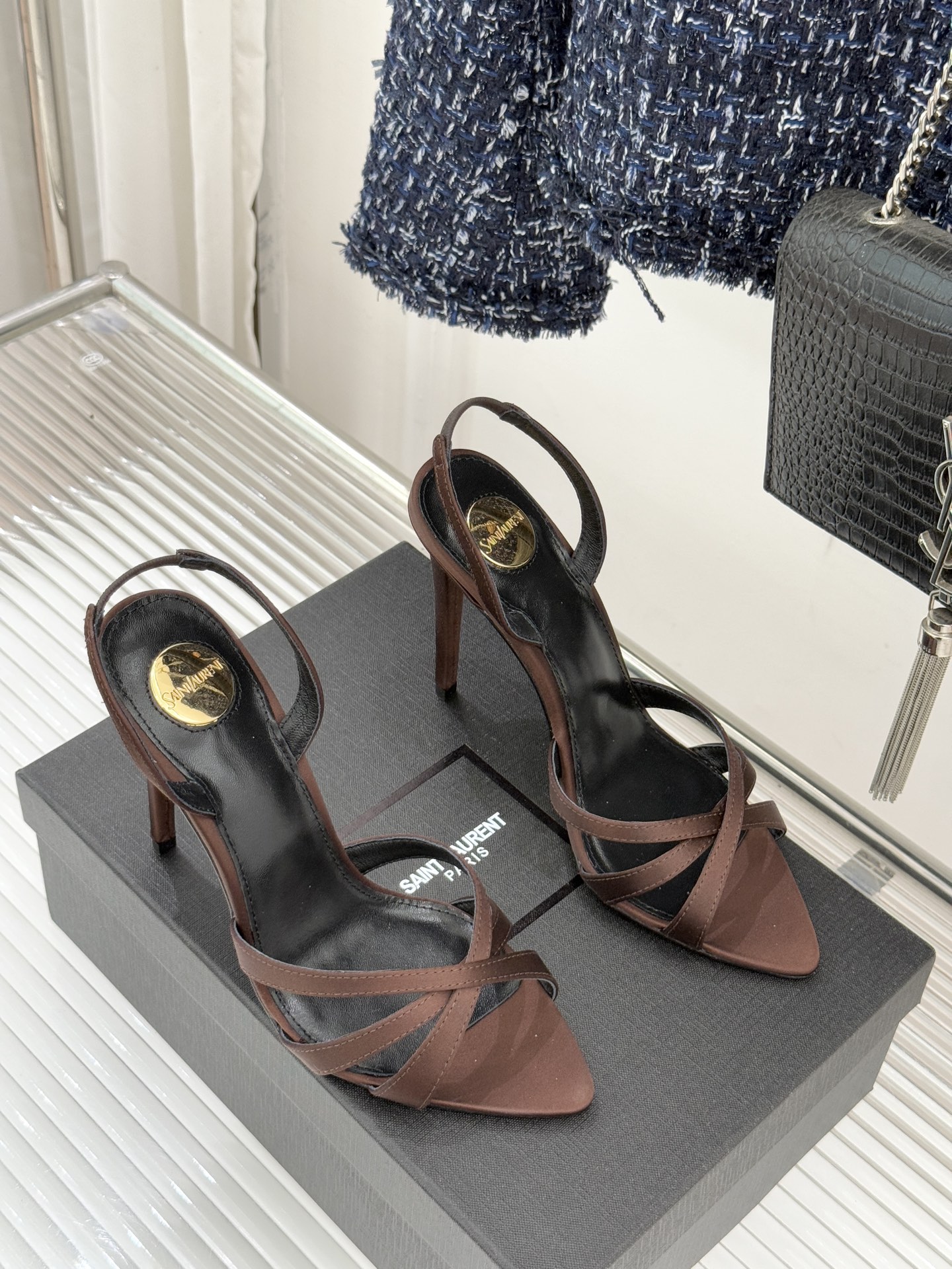 Saint Lauren*YSL圣罗兰26WF新品性感尖头细带高跟凉鞋简直是为想在夏日slay全场的姐妹