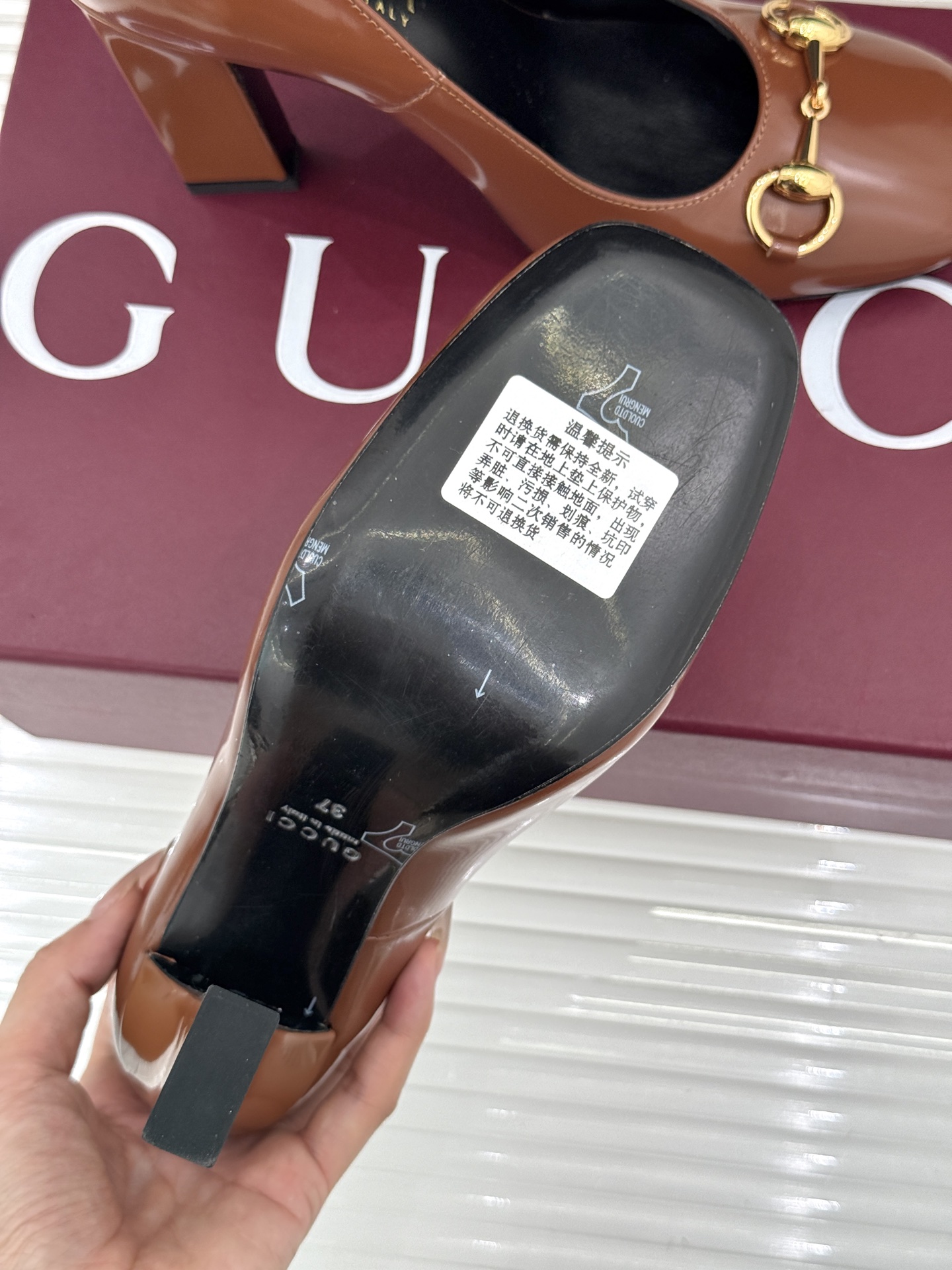 Gucci/古驰经典马衔扣粗跟高跟鞋单鞋溯源品牌百年马术本源以标志性马衔扣焕新诠释经典金属饰件凝萃低调奢
