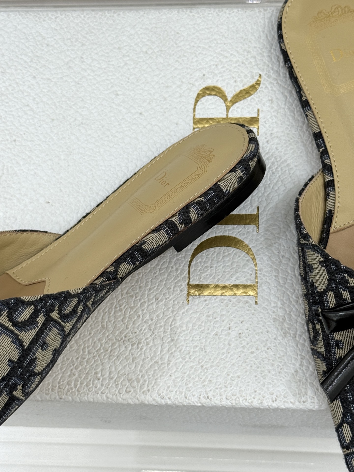 Dior/迪奥26WF早春新品蝴蝶结系列平底拖鞋当罗马阿尔巴尼别墅的早春晨光吻过迪奥工坊的缎面裁片这双凉