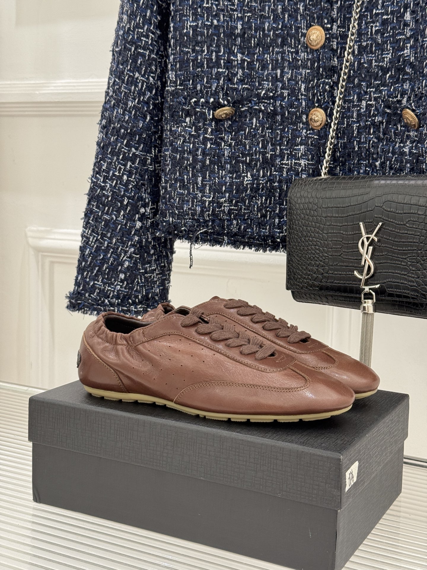 Saint Laurent /圣罗兰YSL26WF新品复古德训鞋回溯70年代复古运动基因以巴黎冷冽格调重