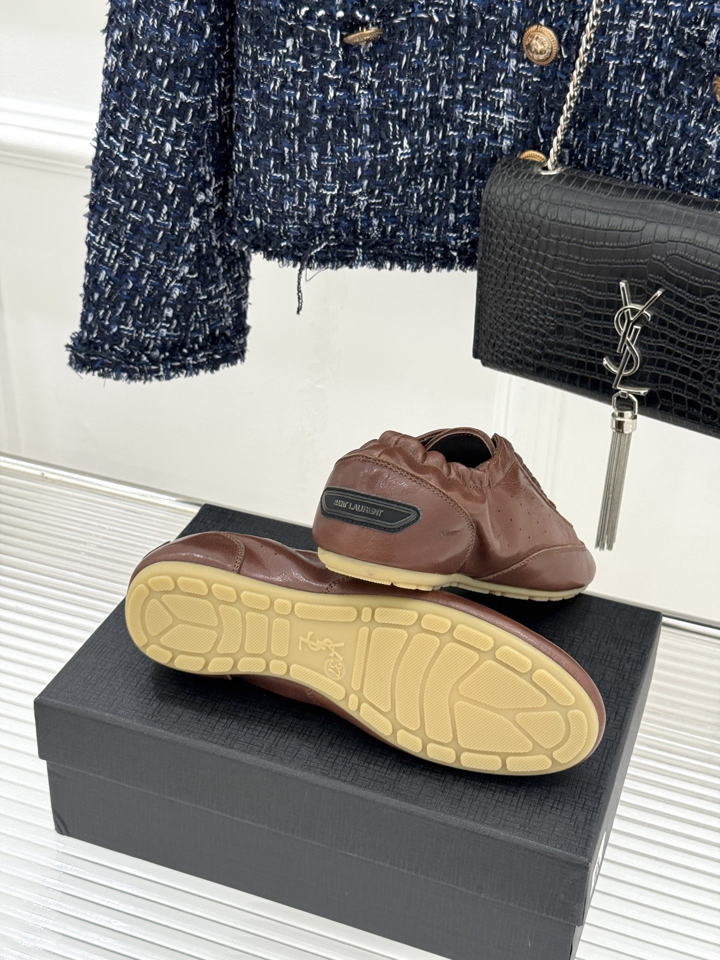 Saint Laurent /圣罗兰YSL26WF新品复古德训鞋回溯70年代复古运动基因以巴黎冷冽格调重