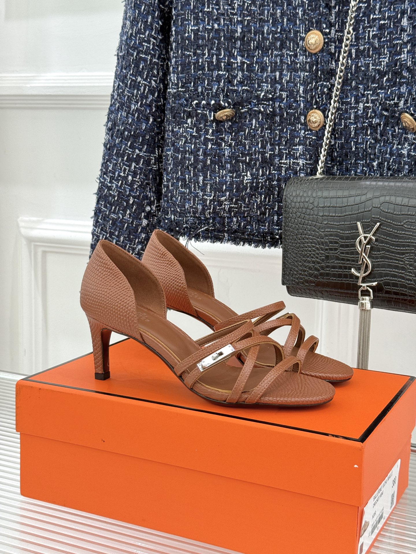 Hermes Style Brown Leather Women's Shoes Lookbook Reference image 1