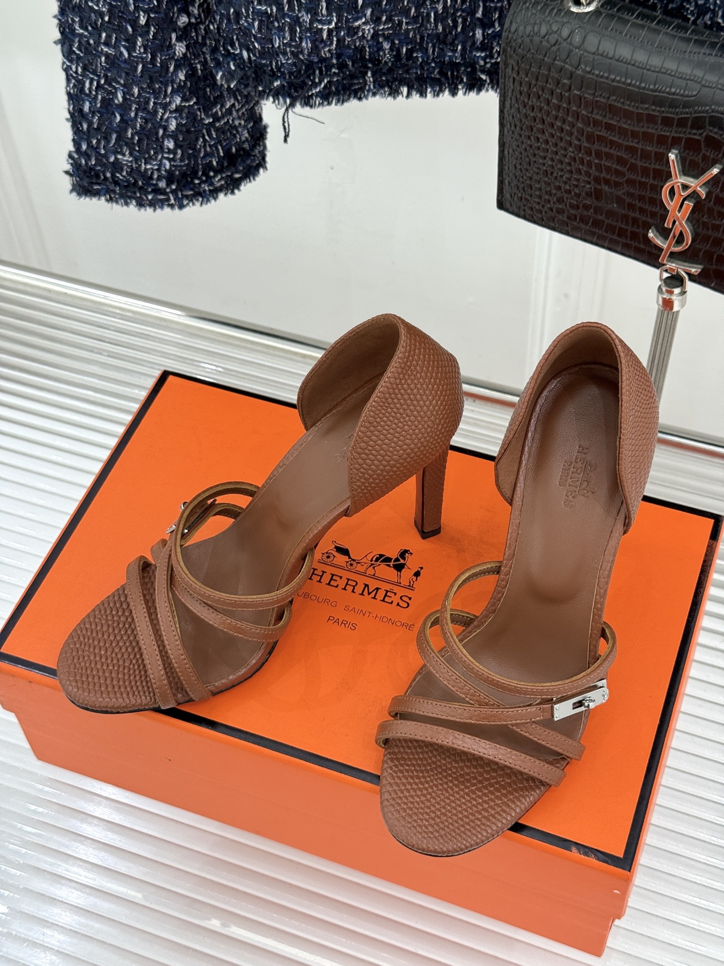 Hermes Style Brown Leather Women's Shoes Lookbook Reference image 2