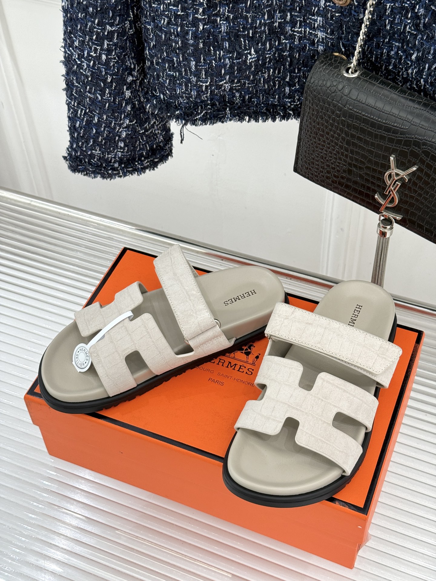 Hermès Herme* 二舅魔术贴H拖鞋