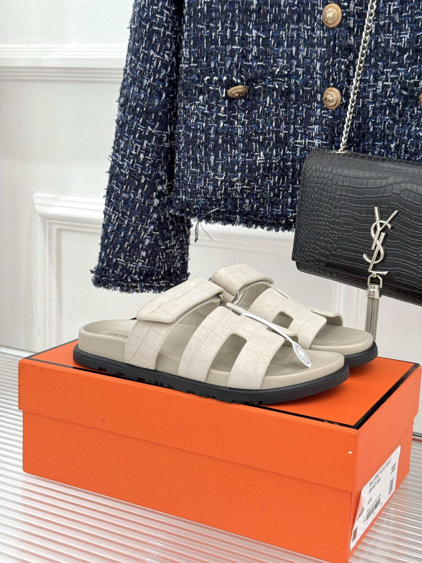 Hermès Herme* 二舅魔术贴H拖鞋