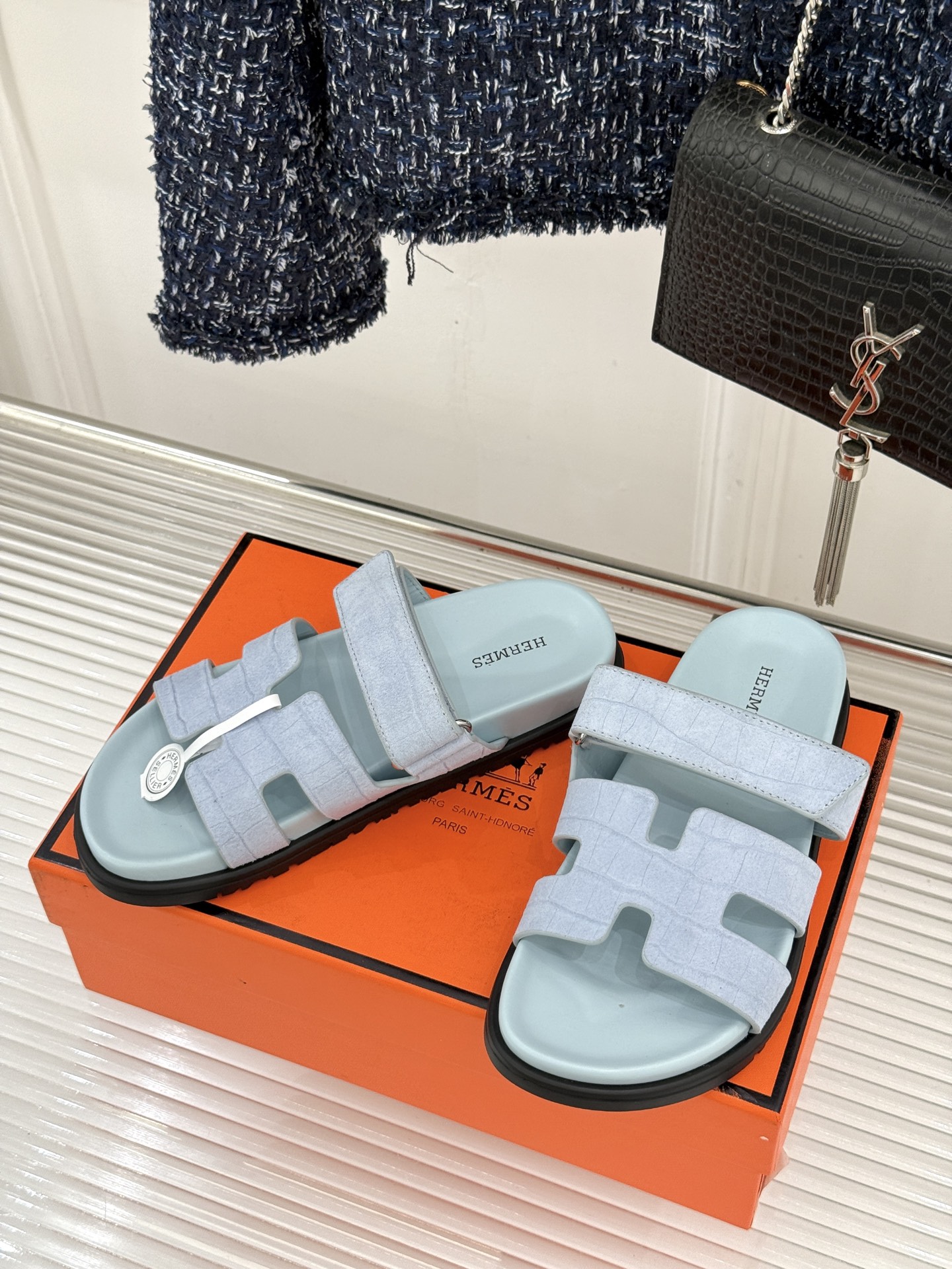 Hermès Herme* 二舅魔术贴H拖鞋