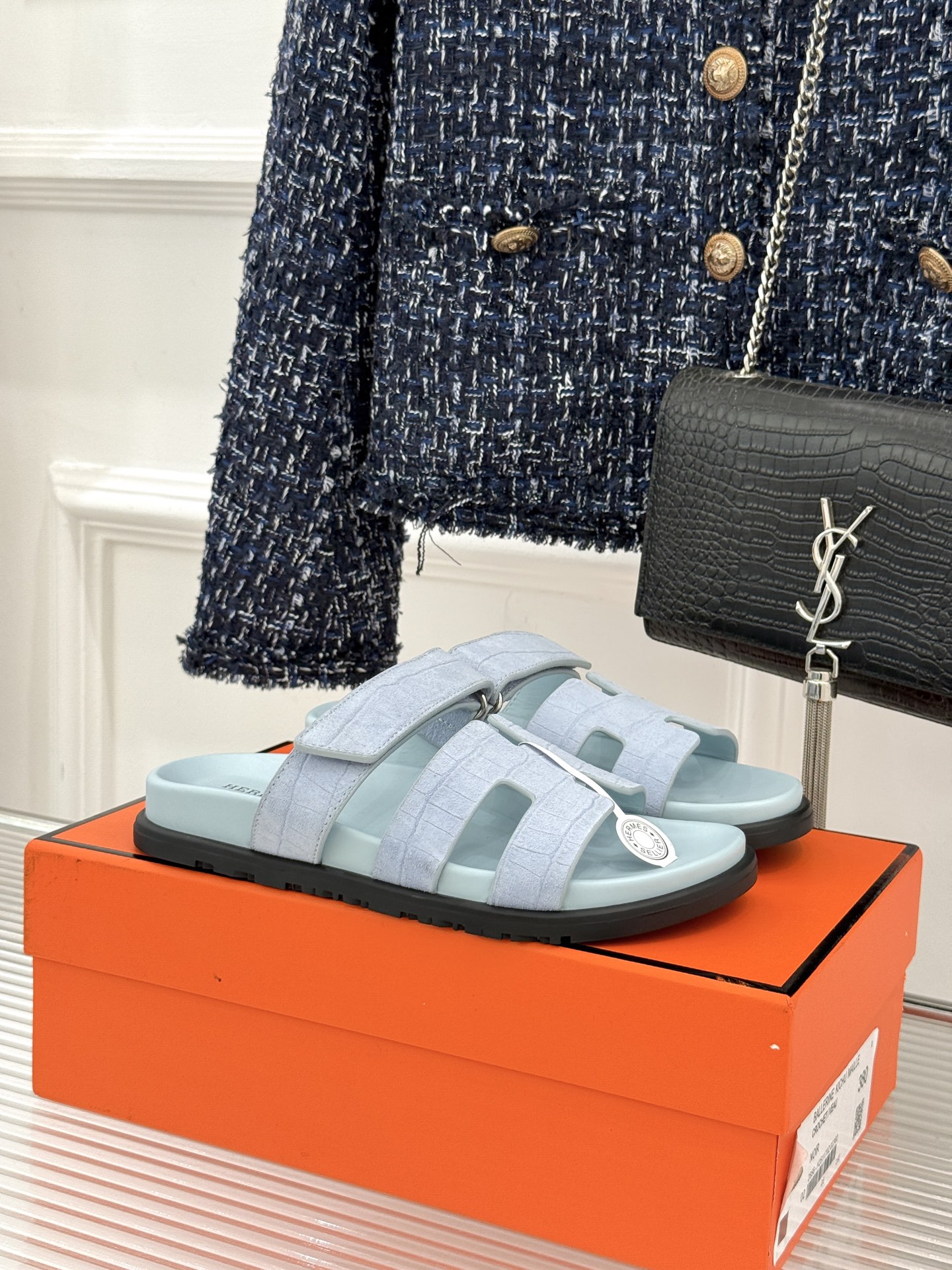 Hermès Herme* 二舅魔术贴H拖鞋