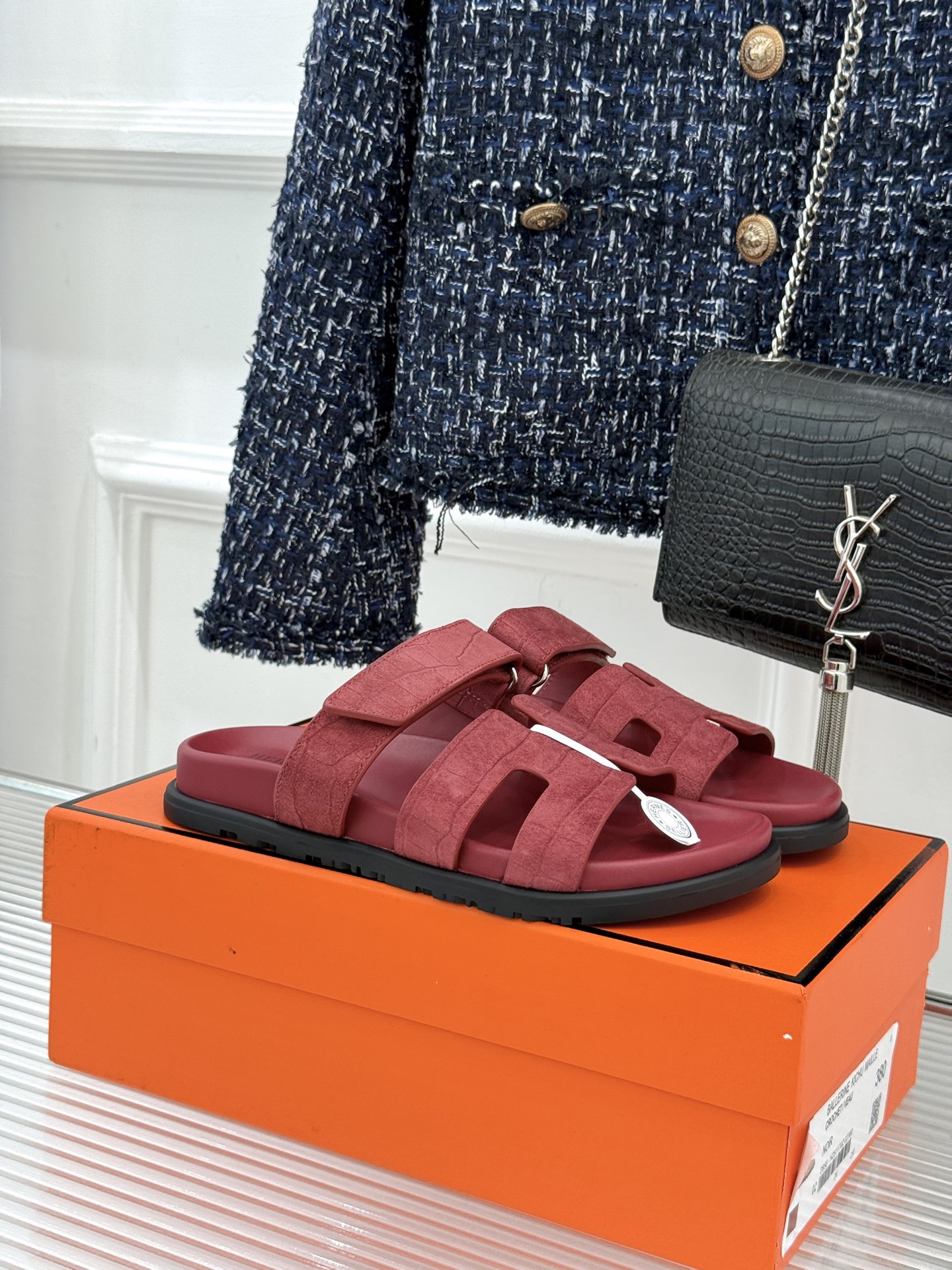 Hermès Herme* 二舅魔术贴H拖鞋