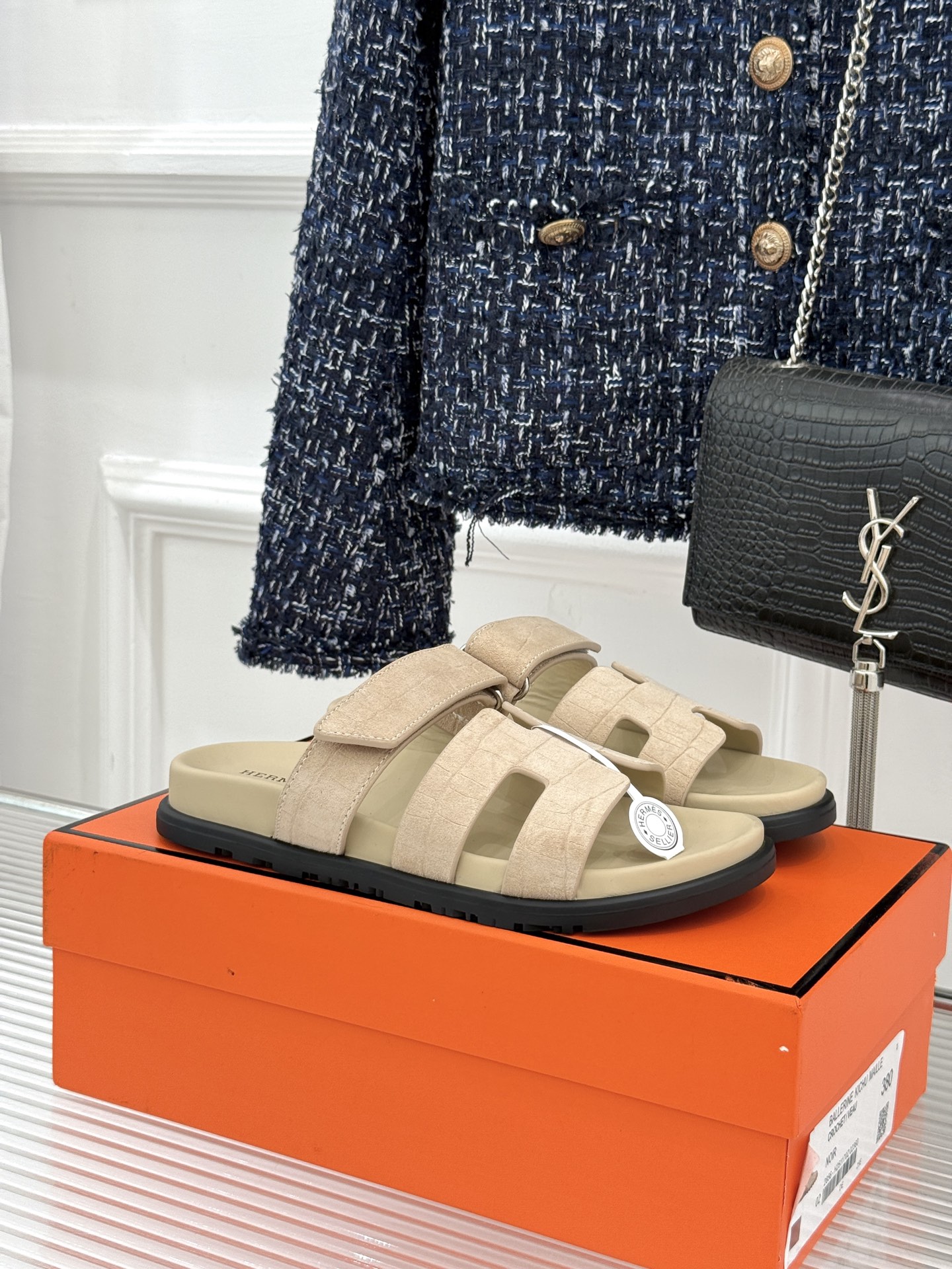 Hermès Herme* 二舅魔术贴H拖鞋