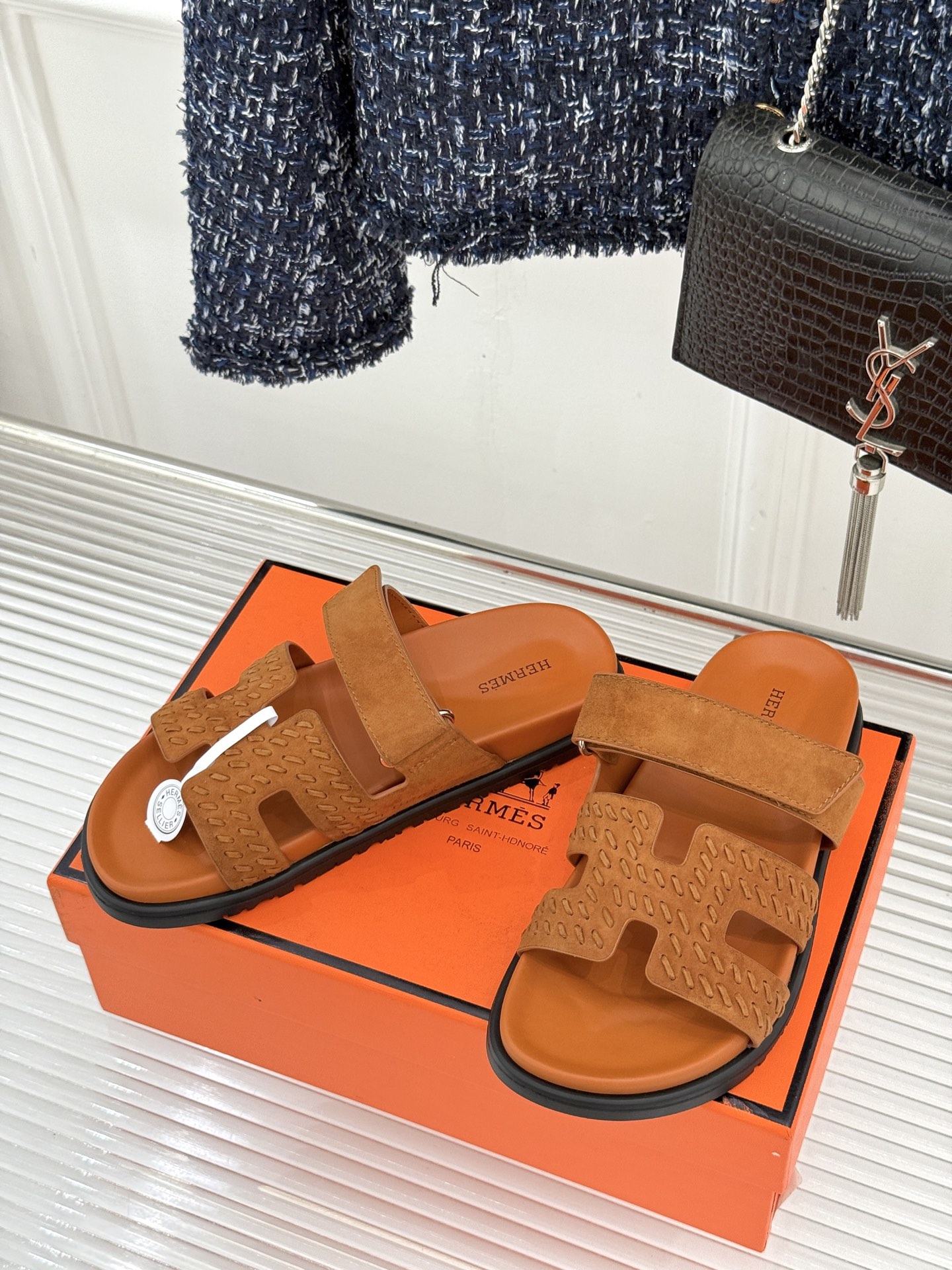 Hermès Herme* 二舅魔术贴H拖鞋