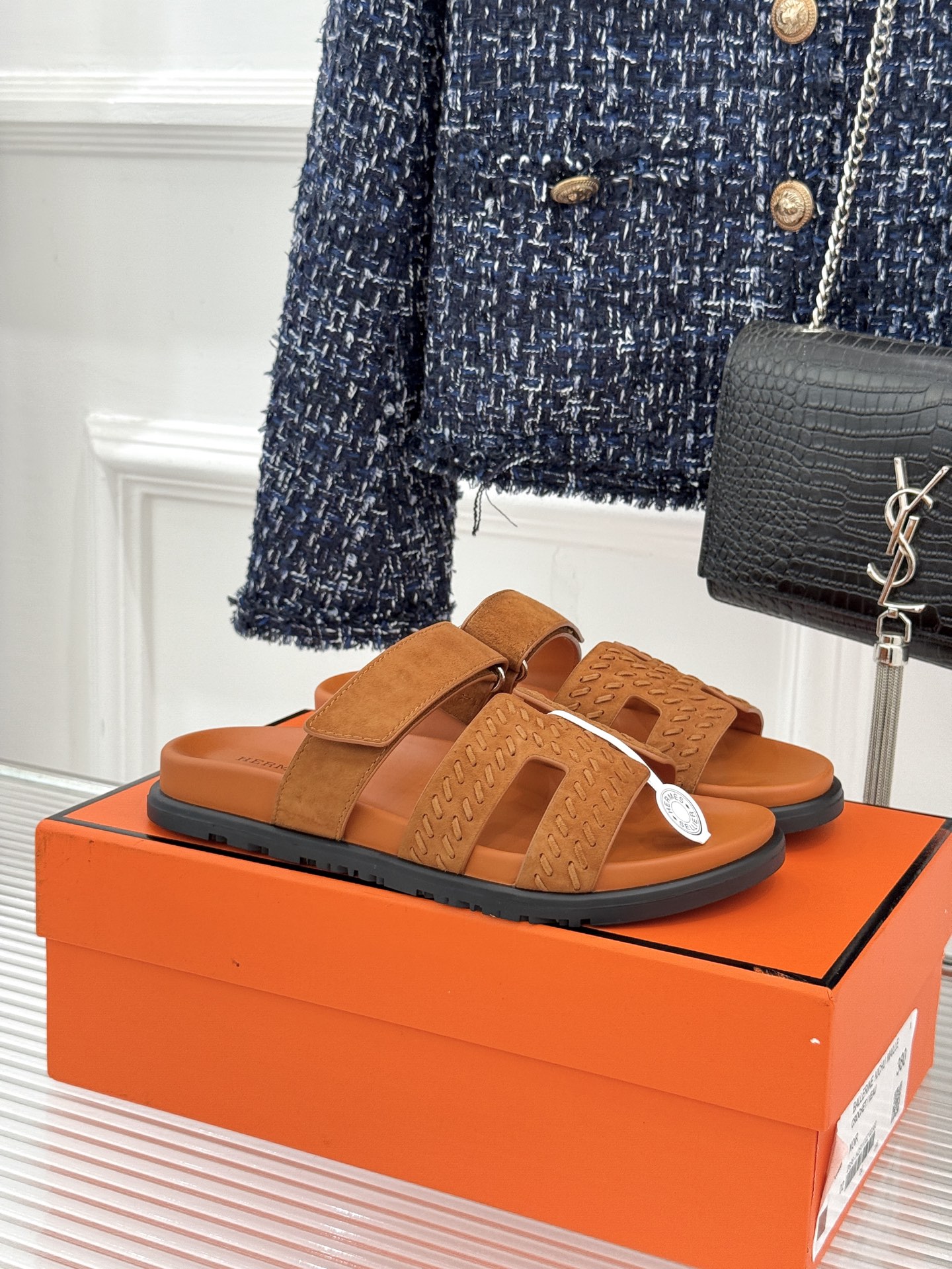 Hermès Herme* 二舅魔术贴H拖鞋
