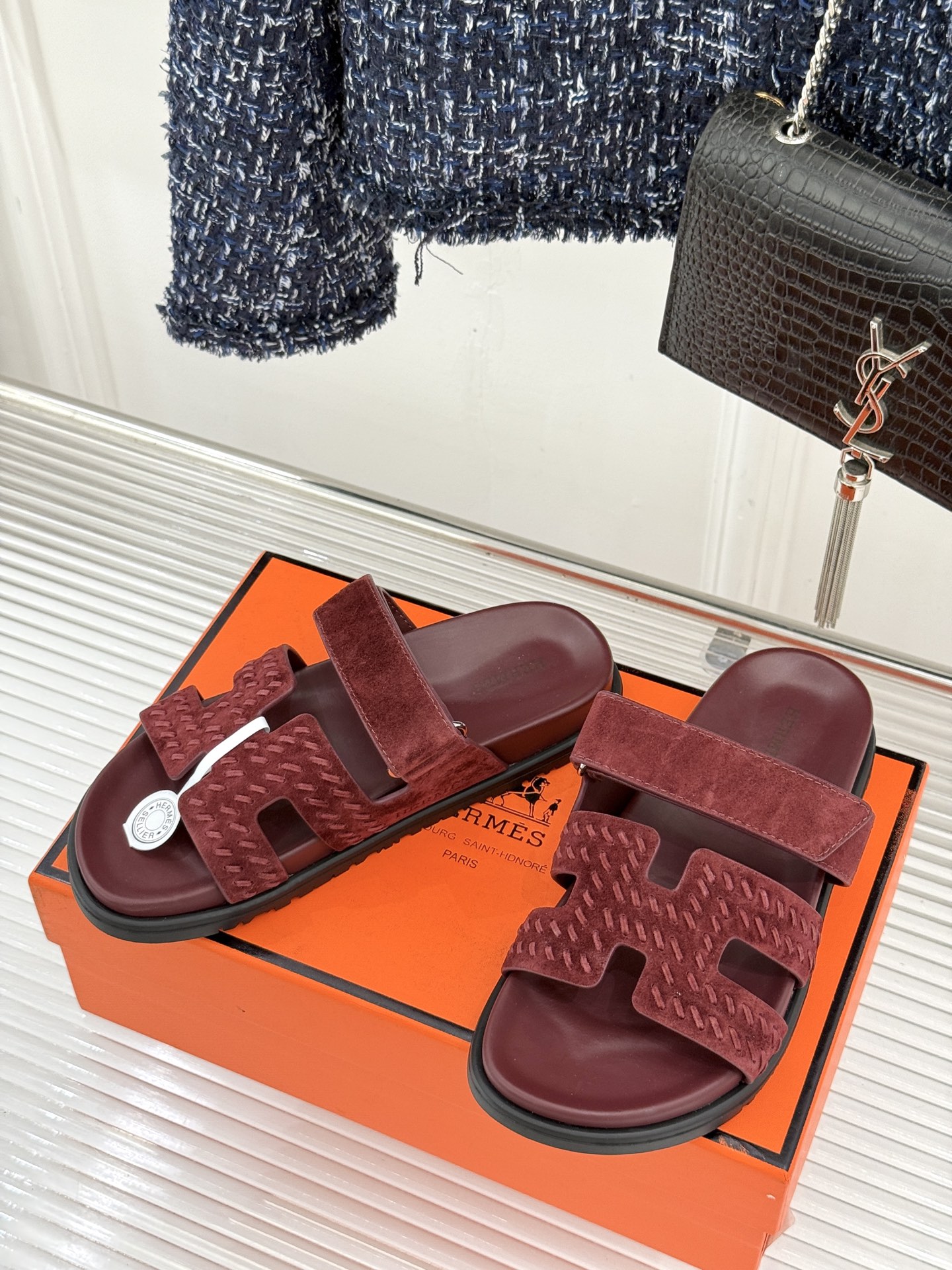Hermès Herme* 二舅魔术贴H拖鞋